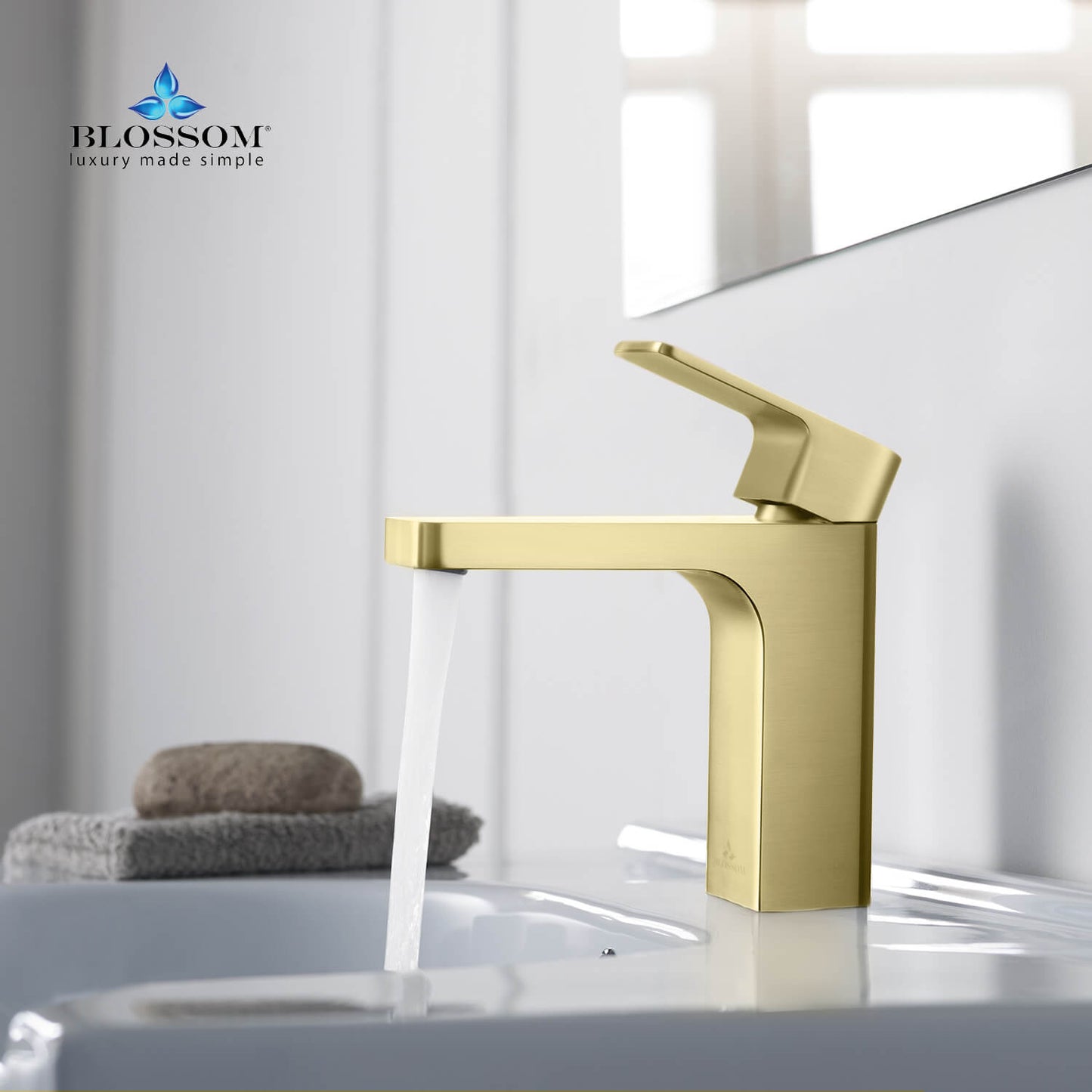 Single Handle Lavatory Faucet – Brush Gold - F01 118