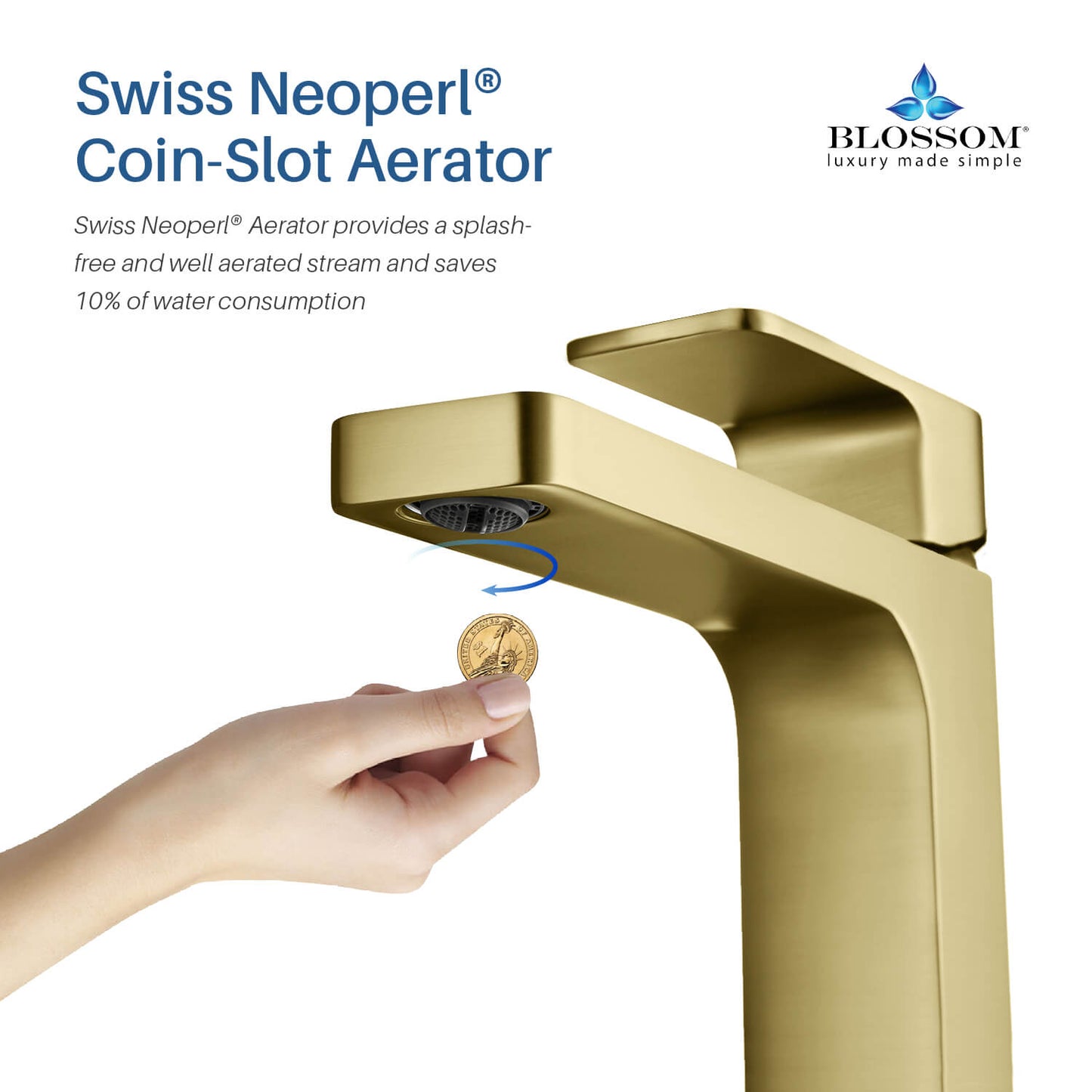 Single Handle Lavatory Faucet – Brush Gold - F01 118