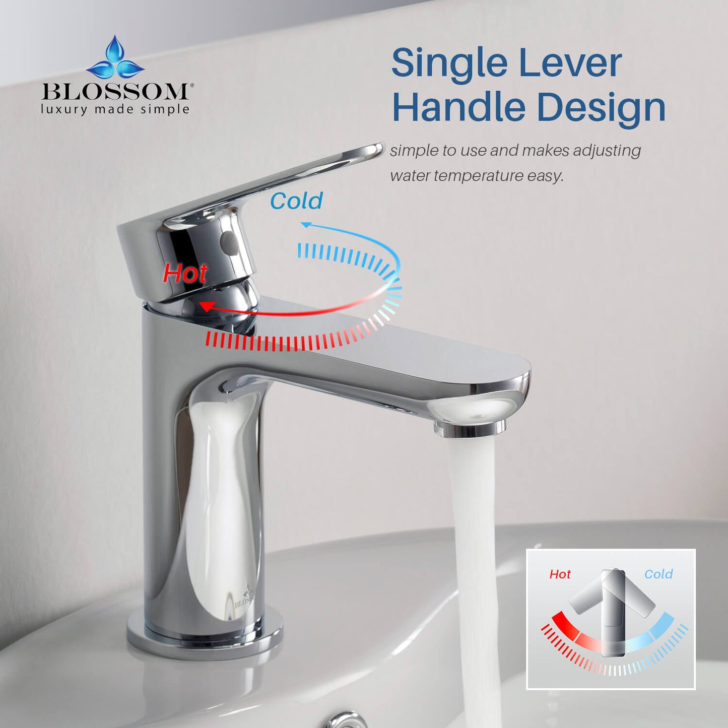 Single Handle Lavatory Faucet – Chrome - F01 119
