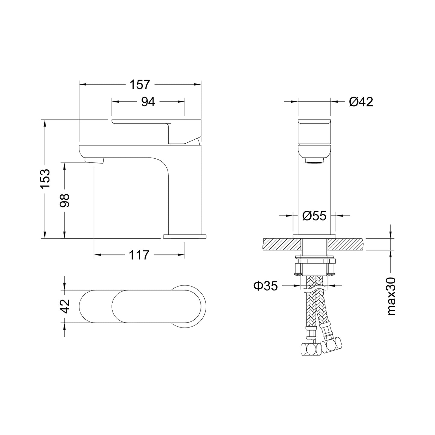 Single Handle Lavatory Faucet – Chrome - F01 119