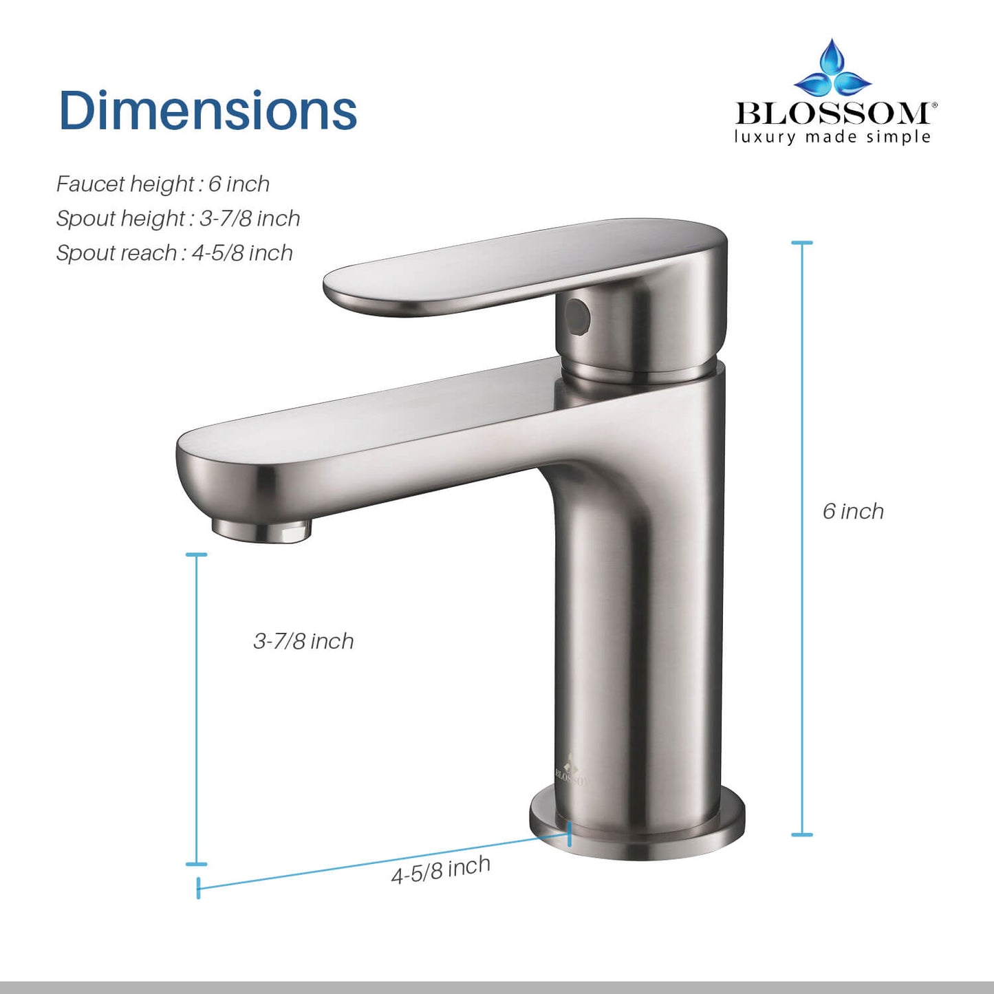 Single Handle Lavatory Faucet – Brush Nickle - F01 119