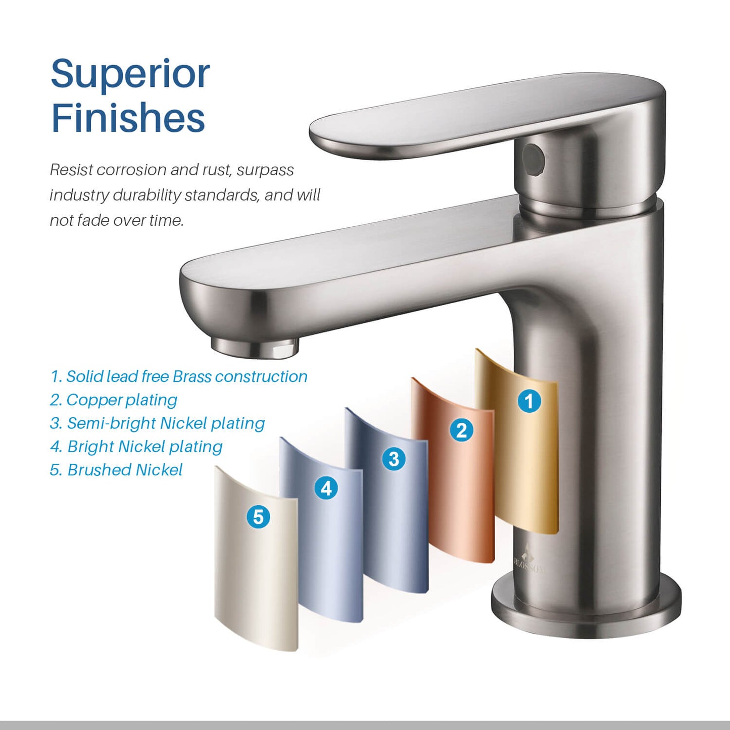 Single Handle Lavatory Faucet – Brush Nickle - F01 119