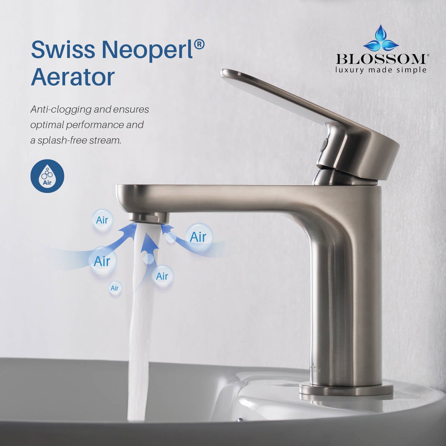 Single Handle Lavatory Faucet – Brush Nickle - F01 119