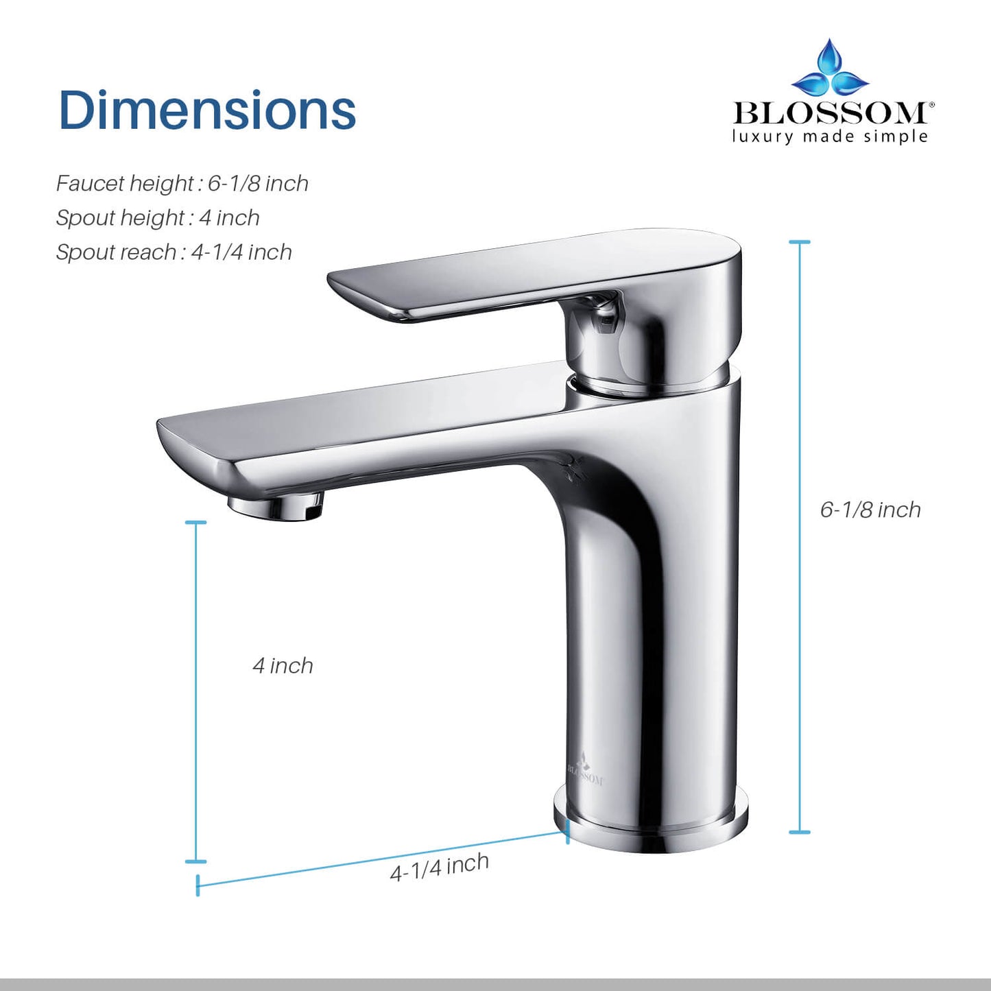 Single Handle Lavatory Faucet – Chrome - F01 120