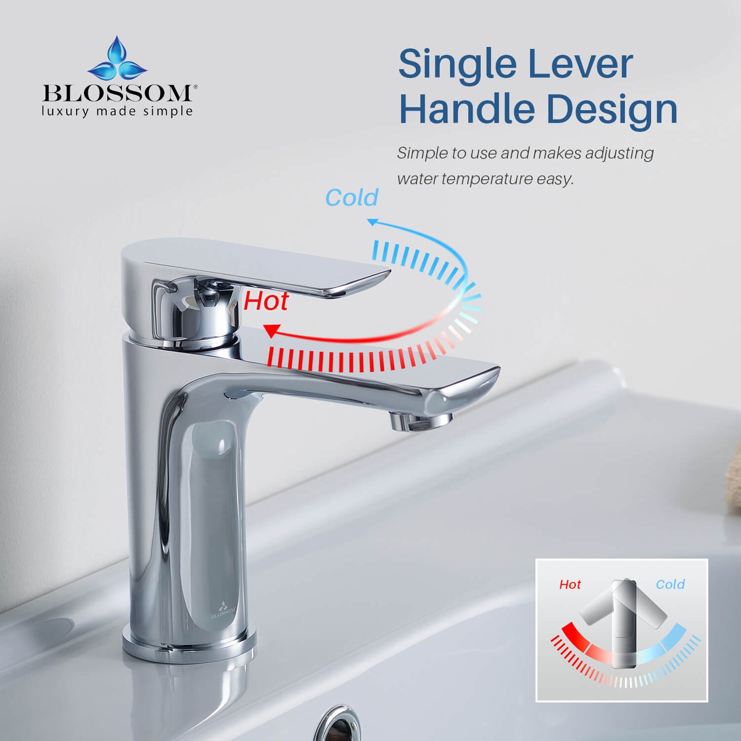 Single Handle Lavatory Faucet – Chrome - F01 120
