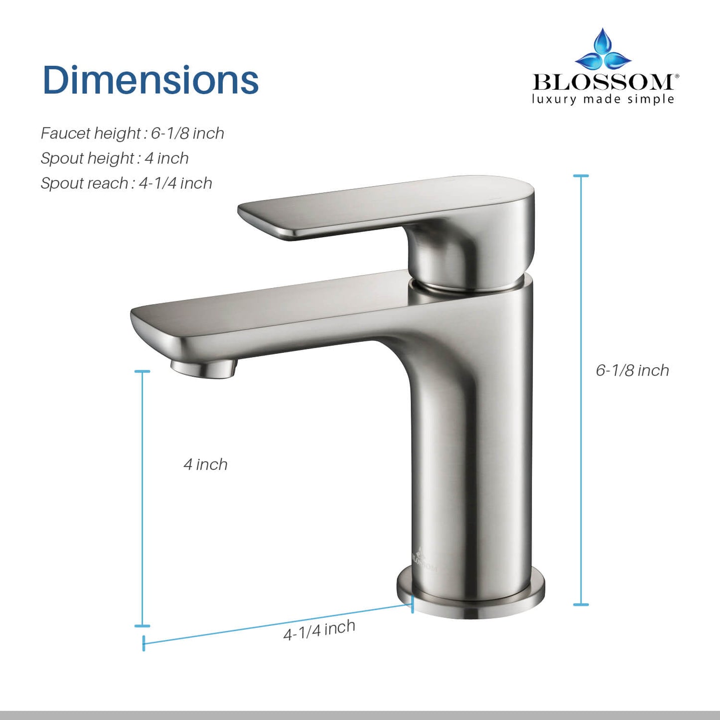 Single Handle Lavatory Faucet – Brush Nickel - F01 120