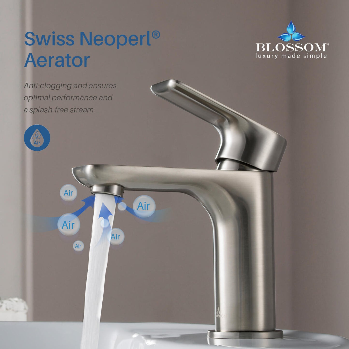 Single Handle Lavatory Faucet – Brush Nickel - F01 120