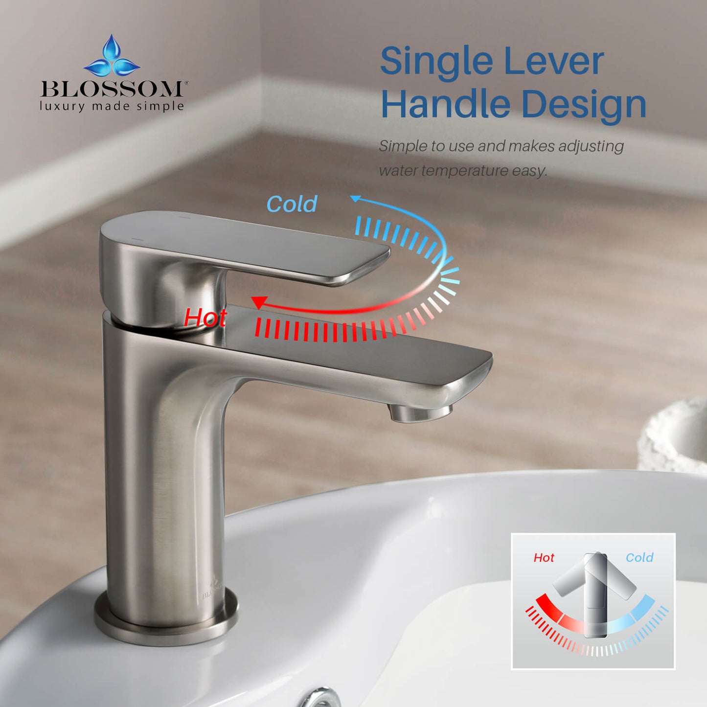 Single Handle Lavatory Faucet – Brush Nickel - F01 120