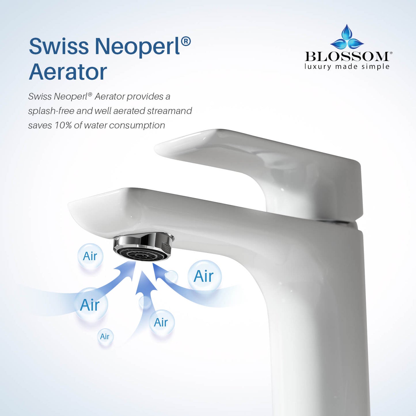 Single Handle Lavatory Faucet – Chrome/White - F01 120