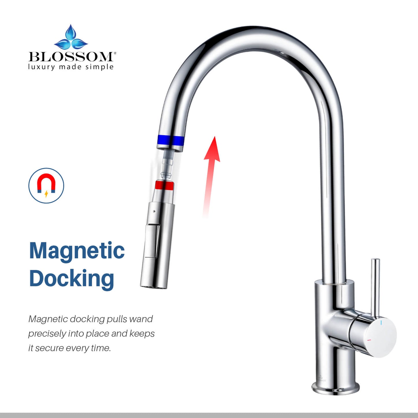 Kitchen - Single Handle Pull Down Chrome Faucet - F01 206