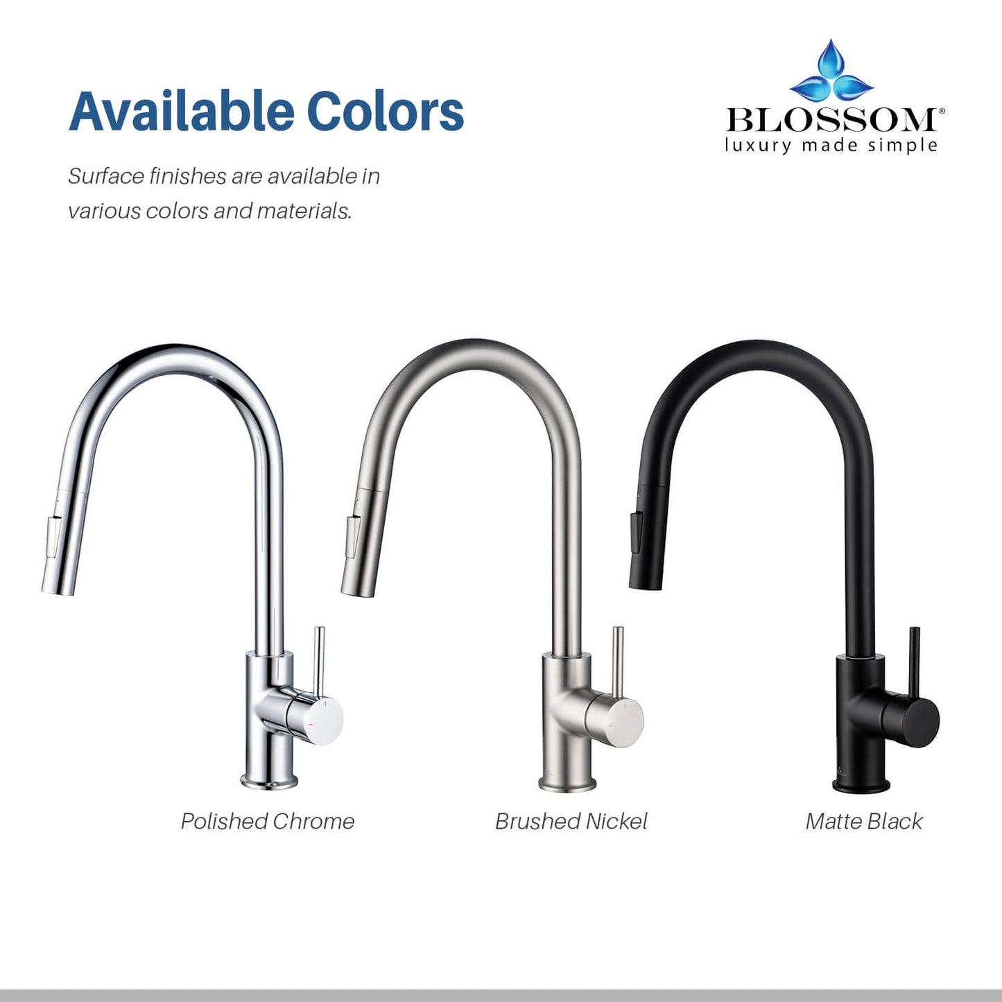 Kitchen - Single Handle Pull Down Matte Black Faucet - F01 206