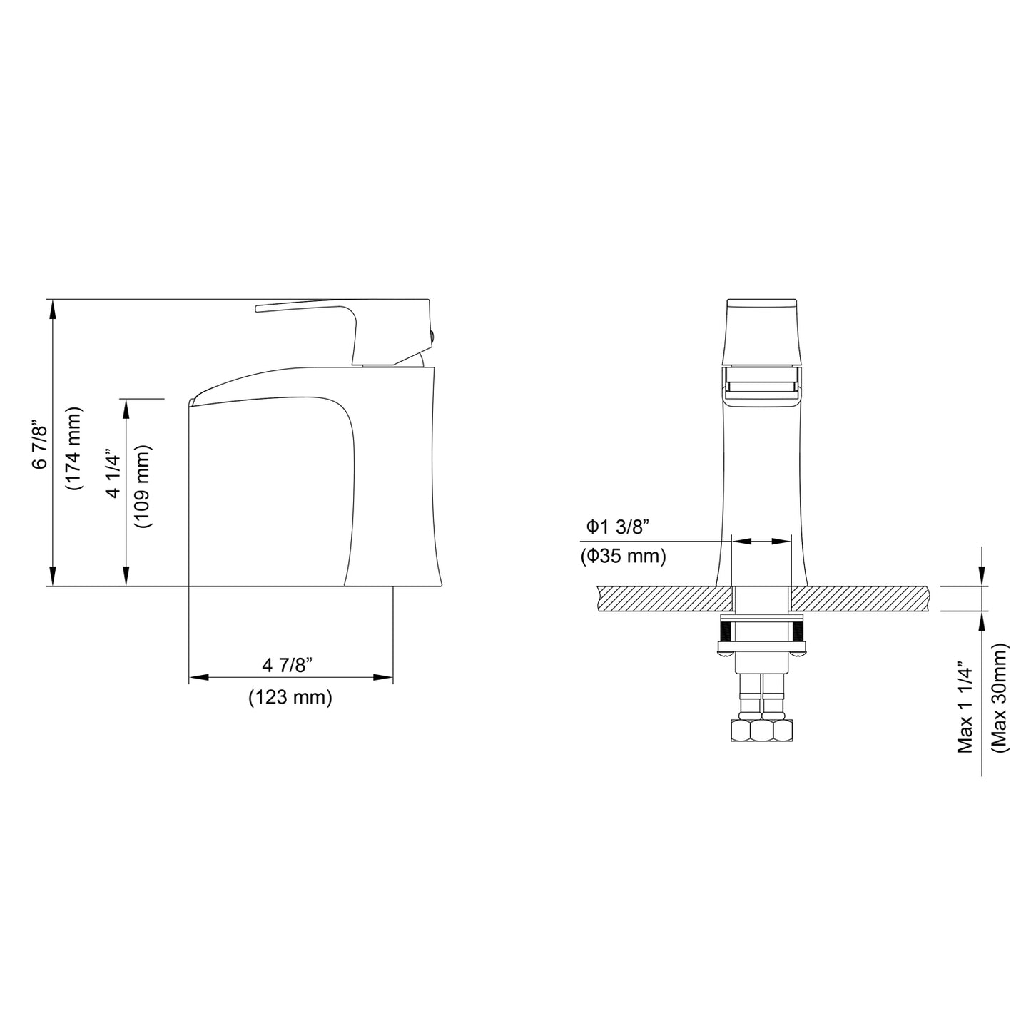 Single Handle Lavatory Faucet – Brush Nickel - F01 301 02