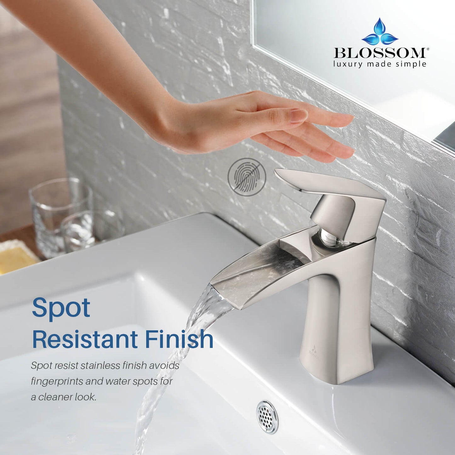 Single Handle Lavatory Faucet – Brush Nickel - F01 301 02