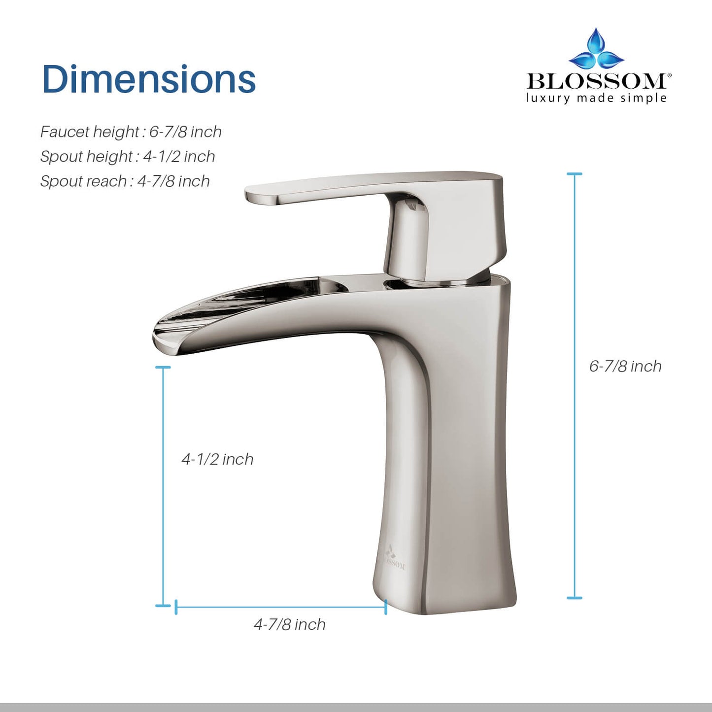Single Handle Lavatory Faucet – Brush Nickel - F01 301 02