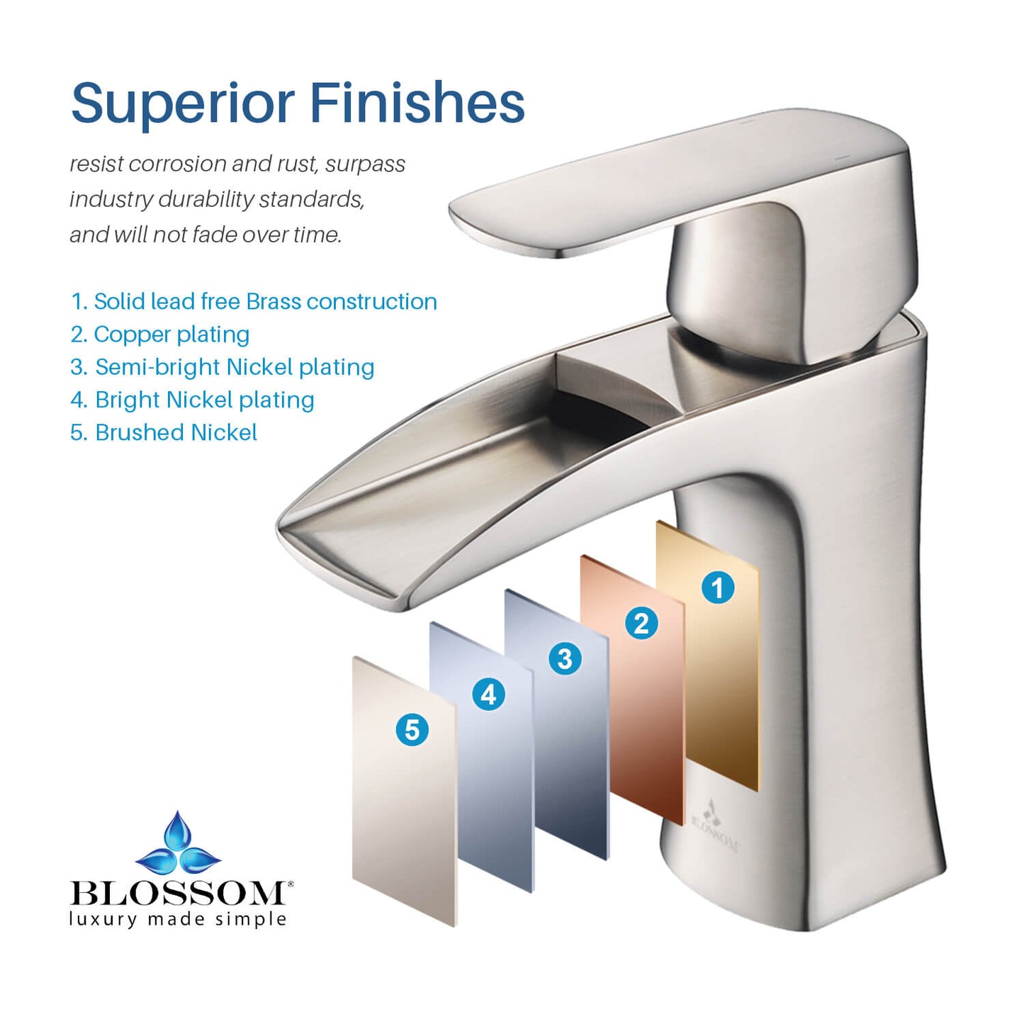 Single Handle Lavatory Faucet – Brush Nickel - F01 301 02