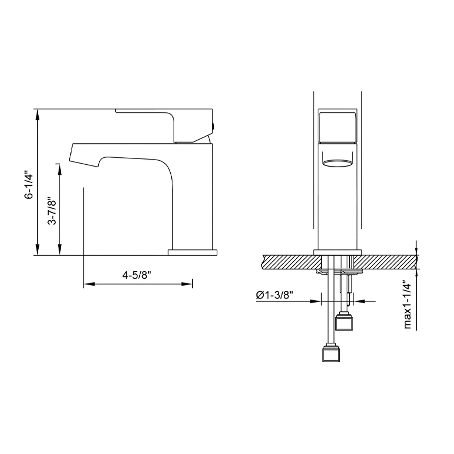 Single Handle Lavatory Faucet – Brush Nickel