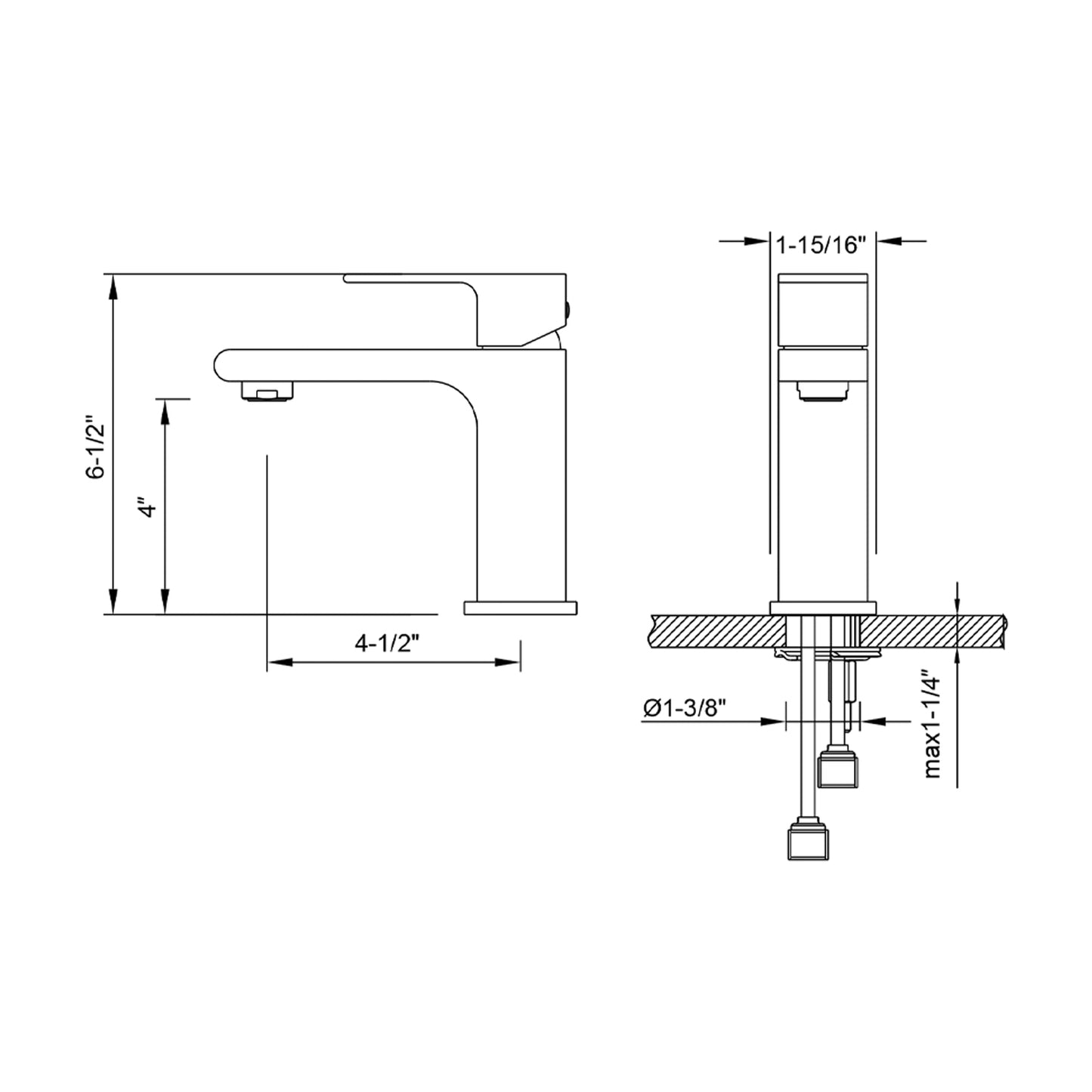 Single Handle Lavatory Faucet – Brush Nickel - F01 303