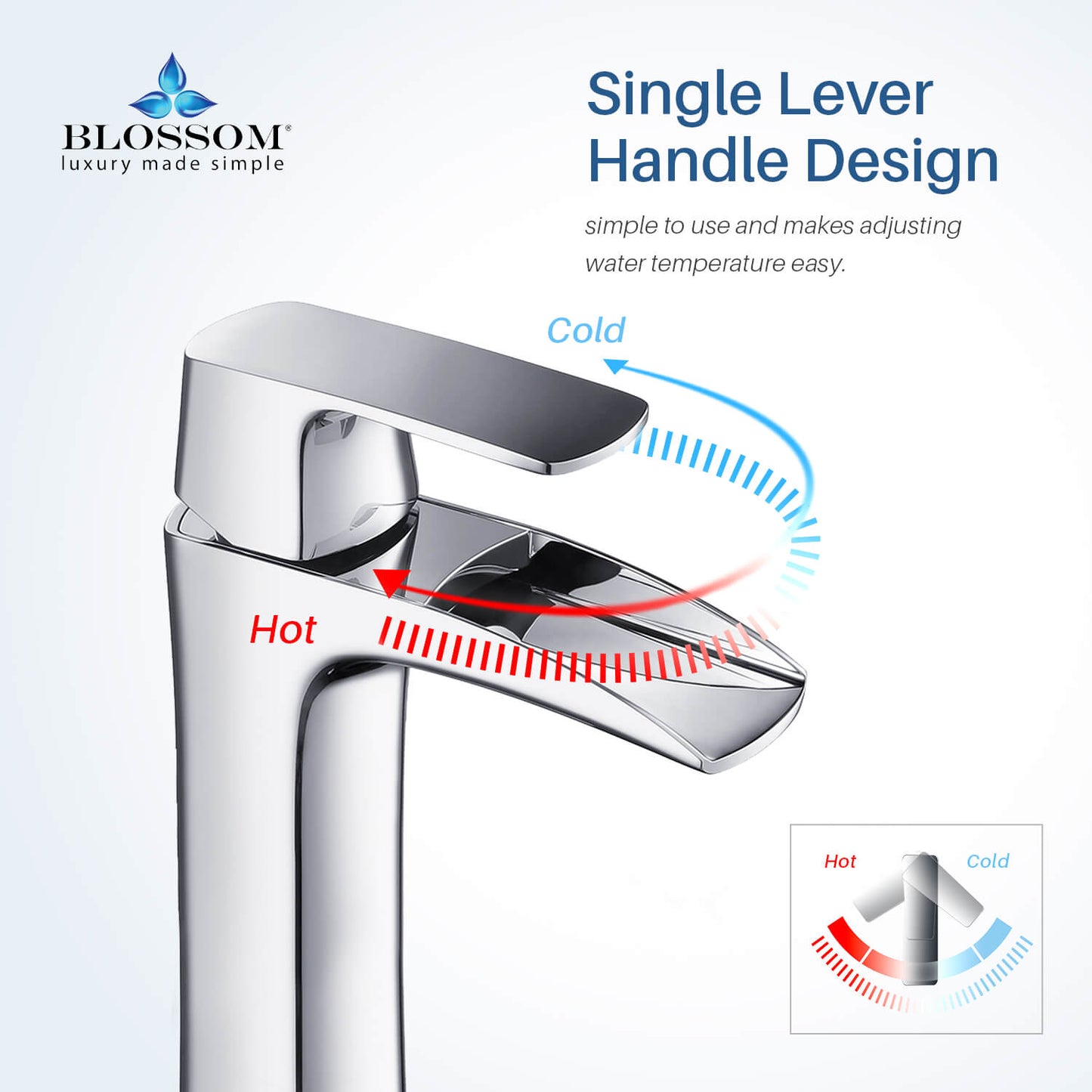 Single Handle Lavatory Faucet – Chrome - F01 305