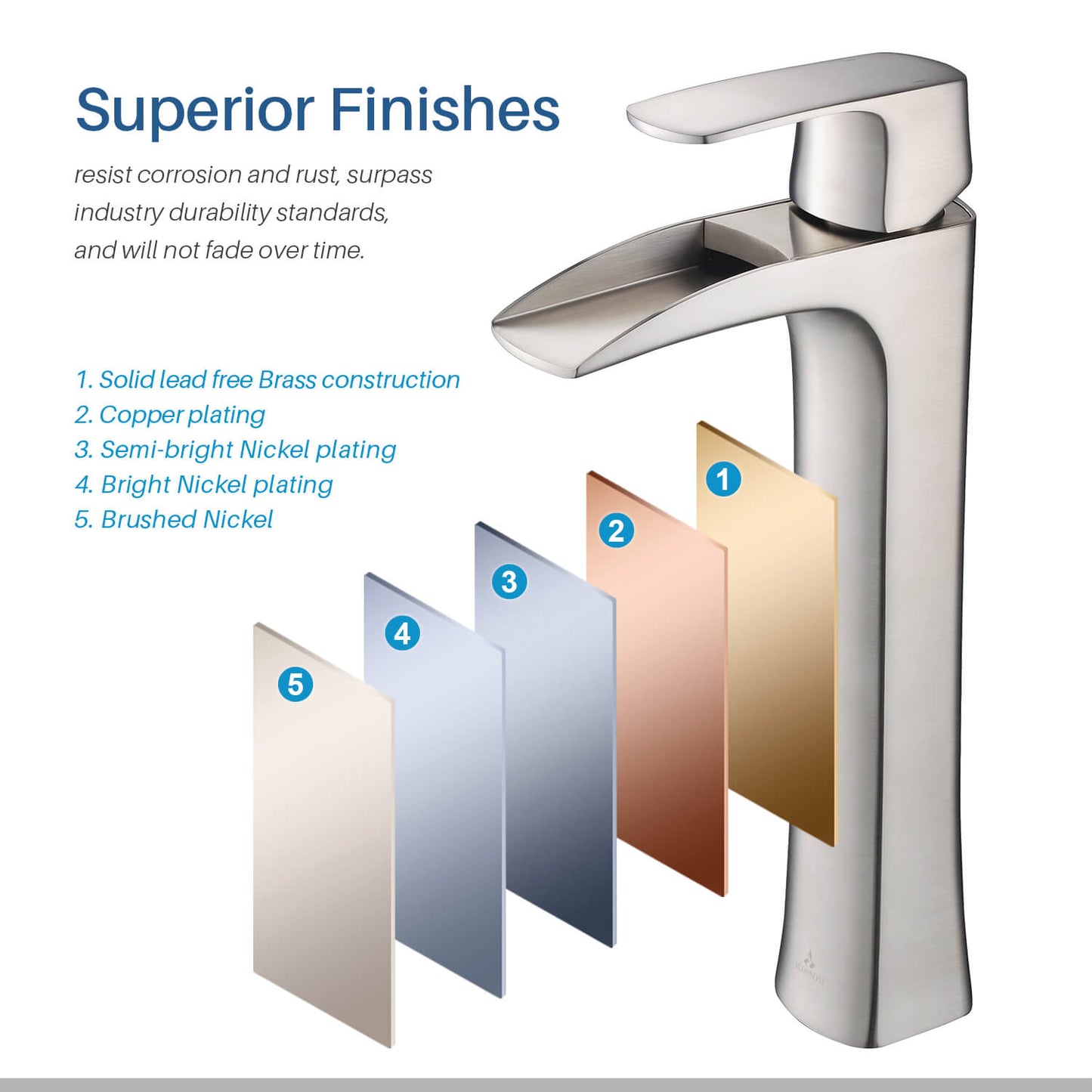 Single Handle Lavatory Faucet – Brush Nickel - F01 305