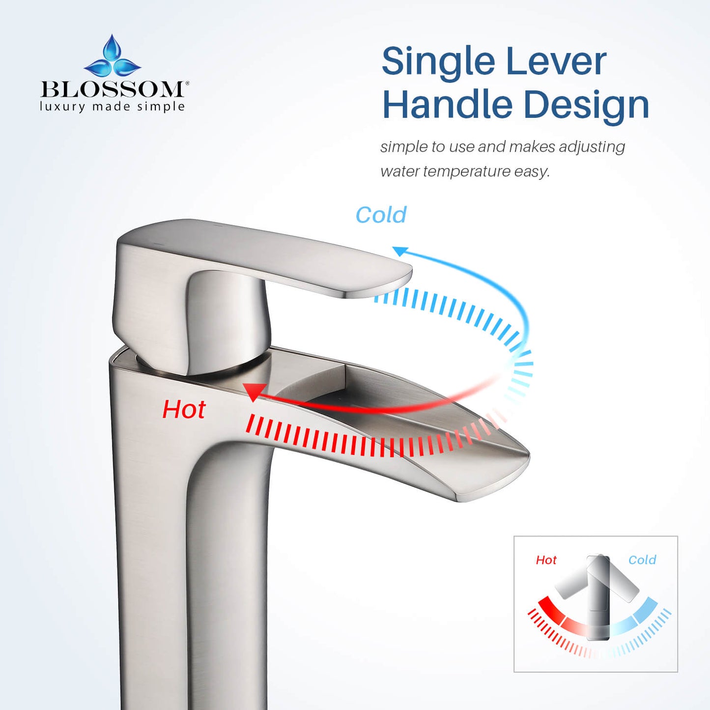 Single Handle Lavatory Faucet – Brush Nickel - F01 305