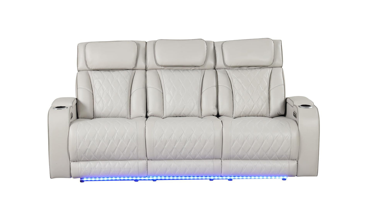 FORTUNER 3 PC POWER RECLINING SOFA SET - ICE