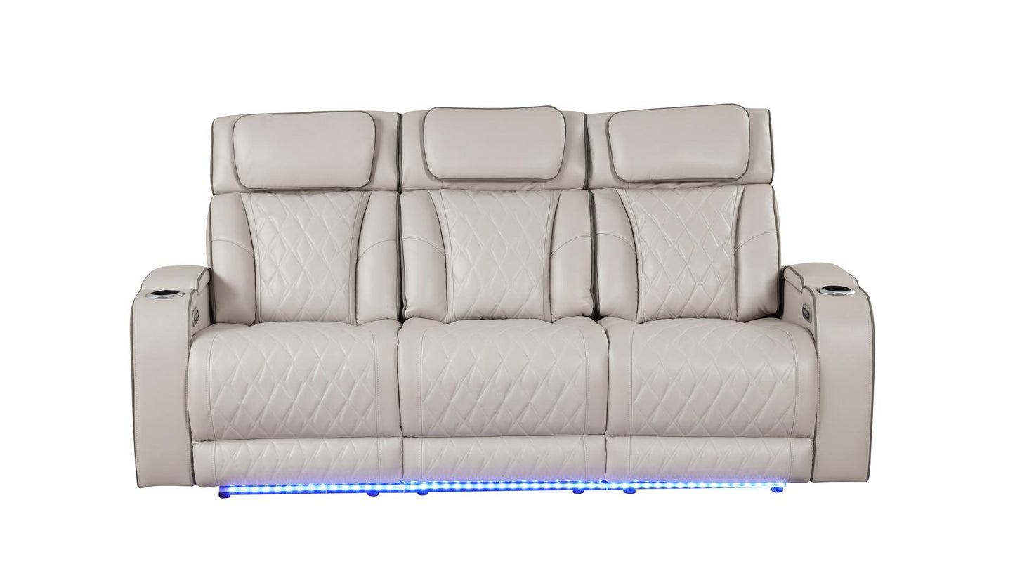 FORTUNER 3 PC POWER RECLINING SOFA SET - GRAY