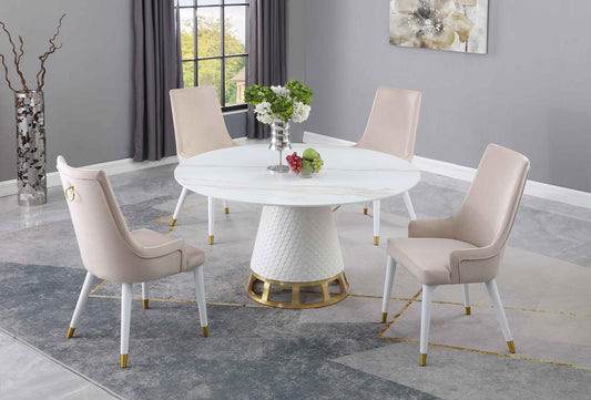 KHLOE-JUDY-5PC-BGE Dining Set
