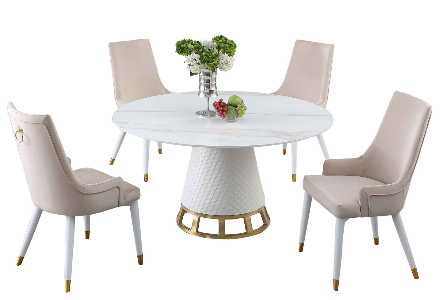 KHLOE-JUDY-5PC-BGE Dining Set