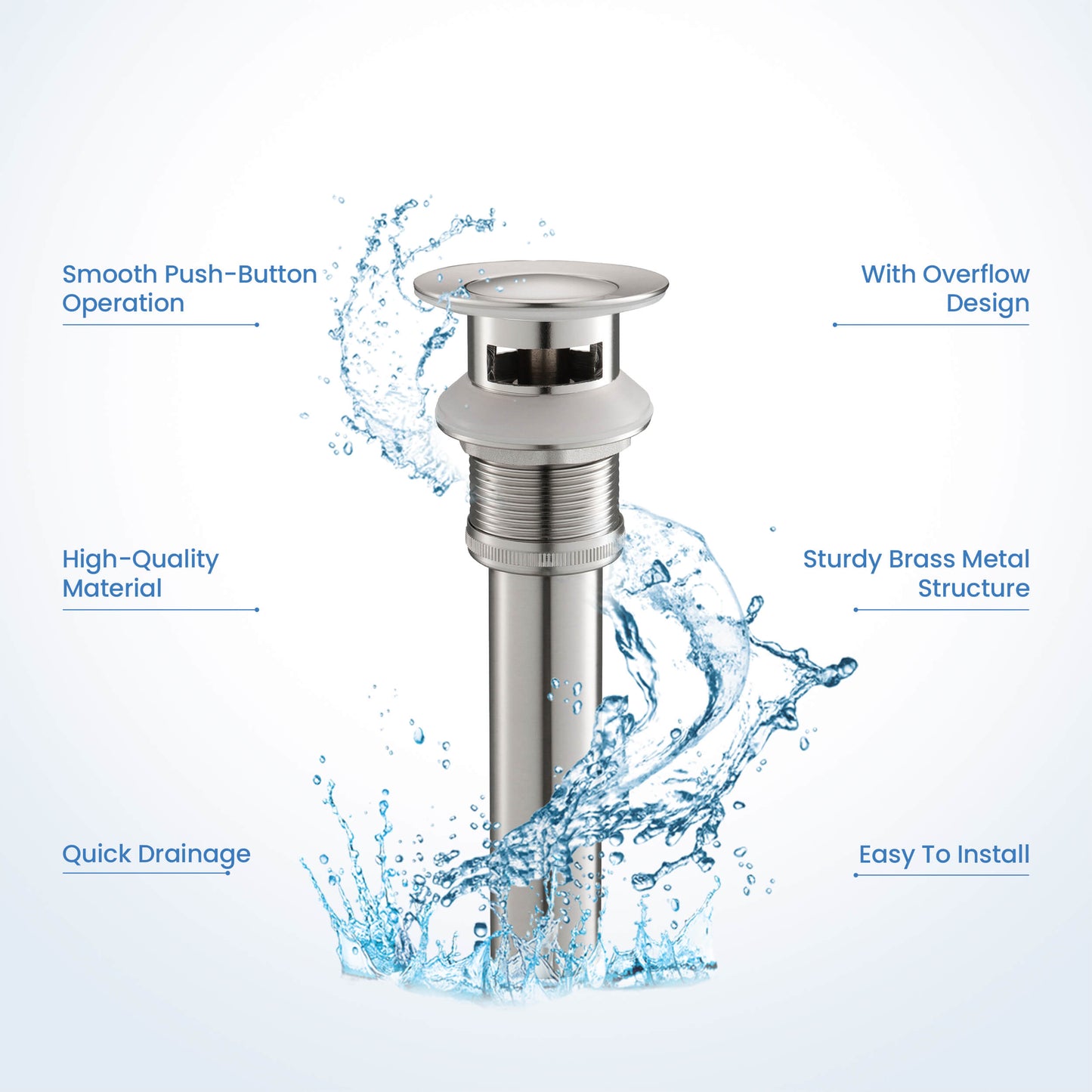 Wide Spread Lavatory Faucet – Brush Nickle - KBF1016