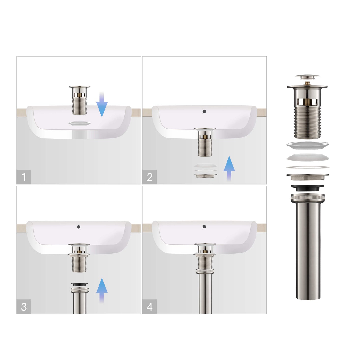 Wide Spread Lavatory Faucet – Brush Nickle - KBF1016