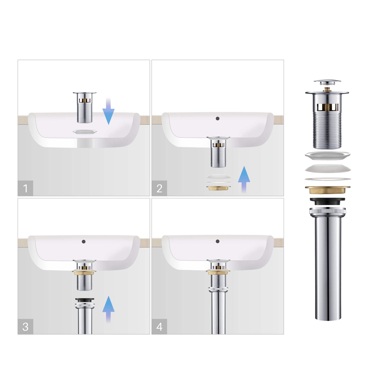 Wide Spread Lavatory Faucet – Chrome - KBF1016