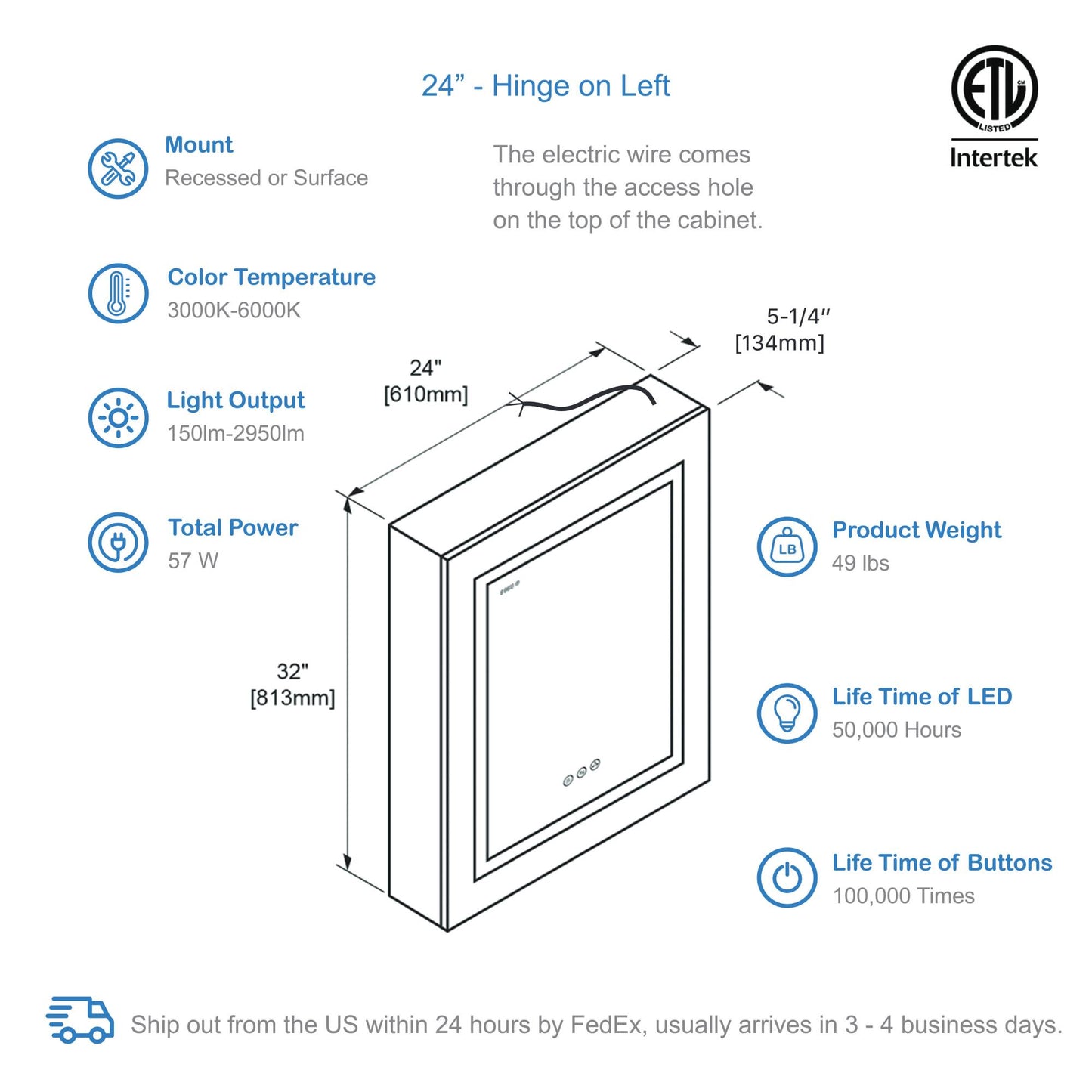 Asta - LED Medicine Cabinet