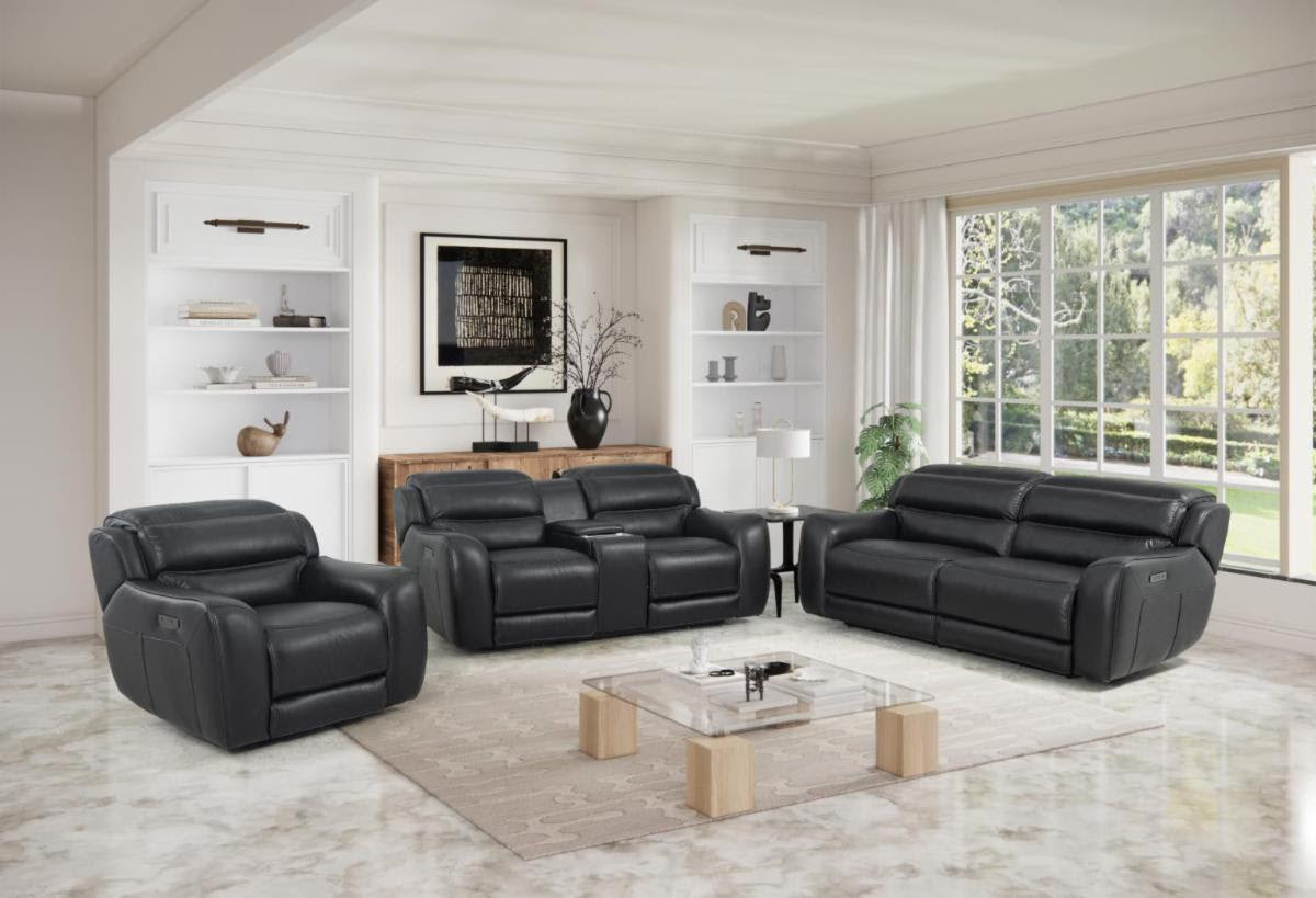 Marco Power Reclining Sofa and Loveseat - Black