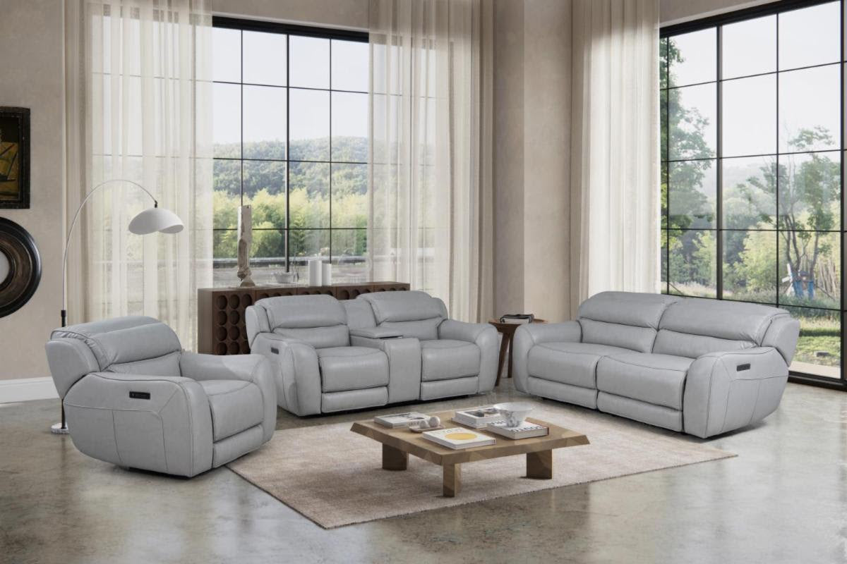 Marco Power Reclining Sofa and Loveseat - Grey