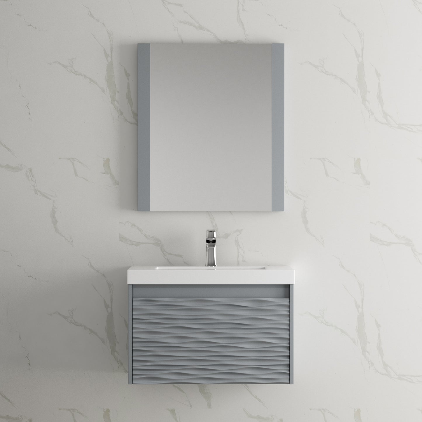 Paris 30 Inch Metal Gray Vanity