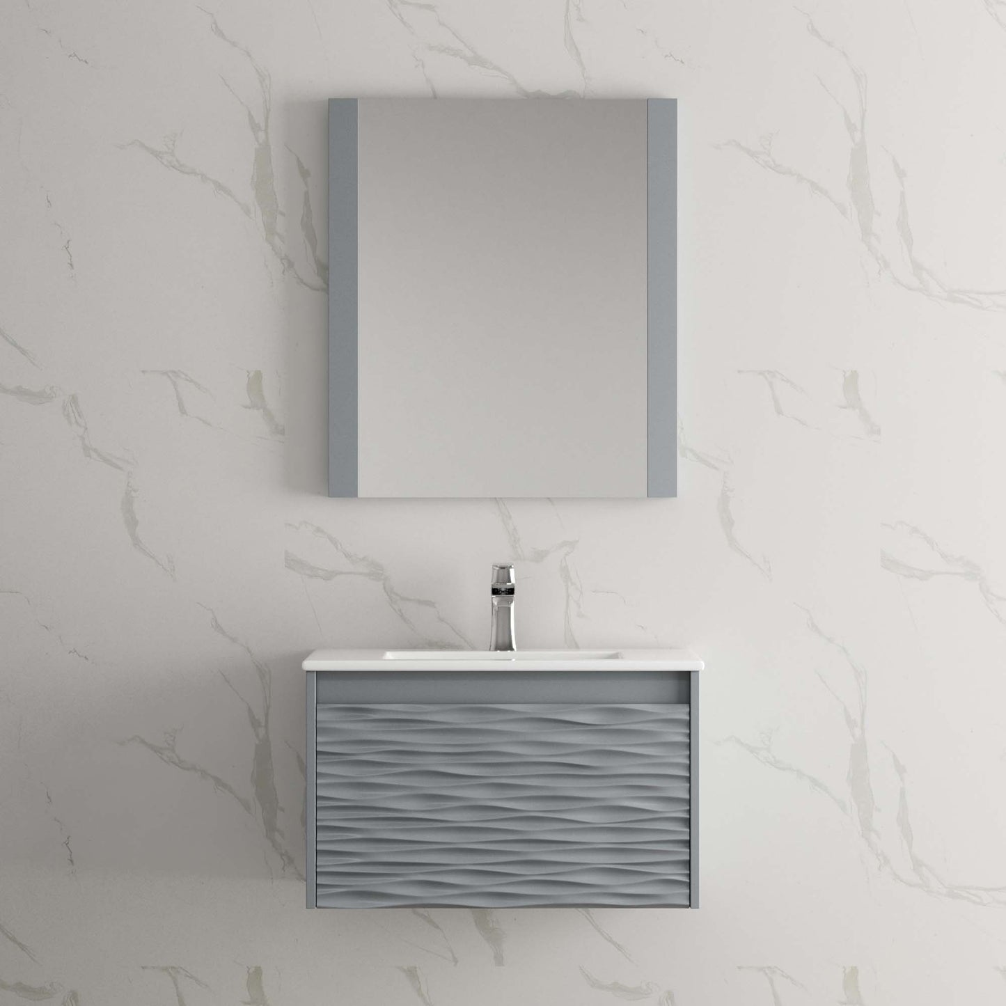 Paris 30 Inch Metal Gray Vanity