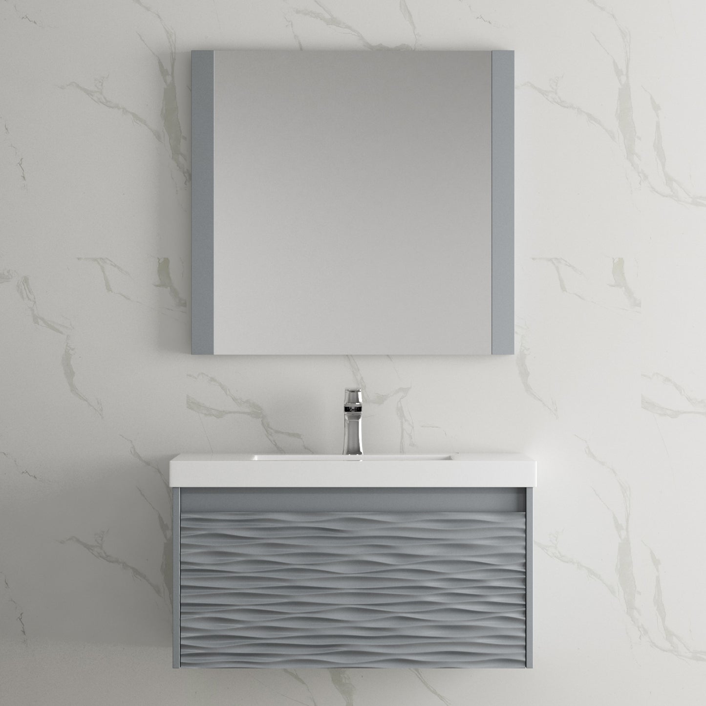 Paris 36 Inch Metal Gray Vanity