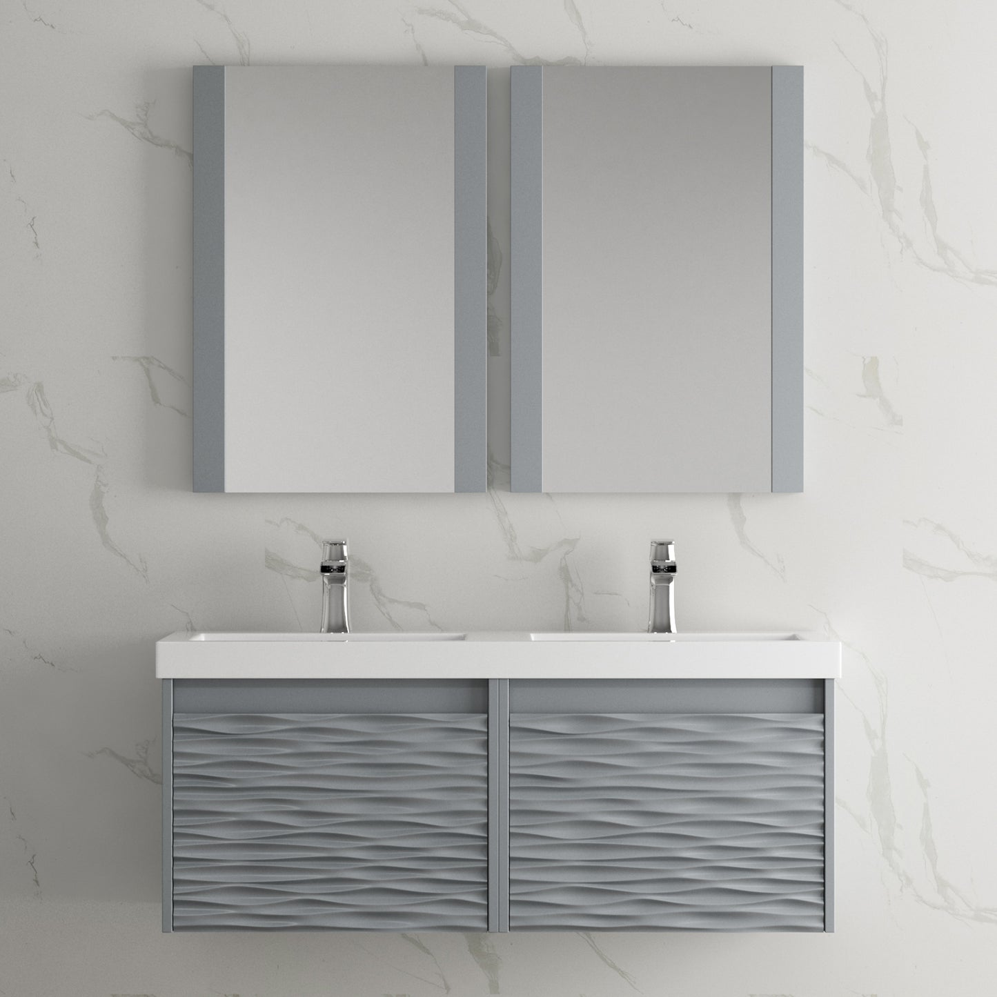 Paris 48 Inch Metal Gray Vanity