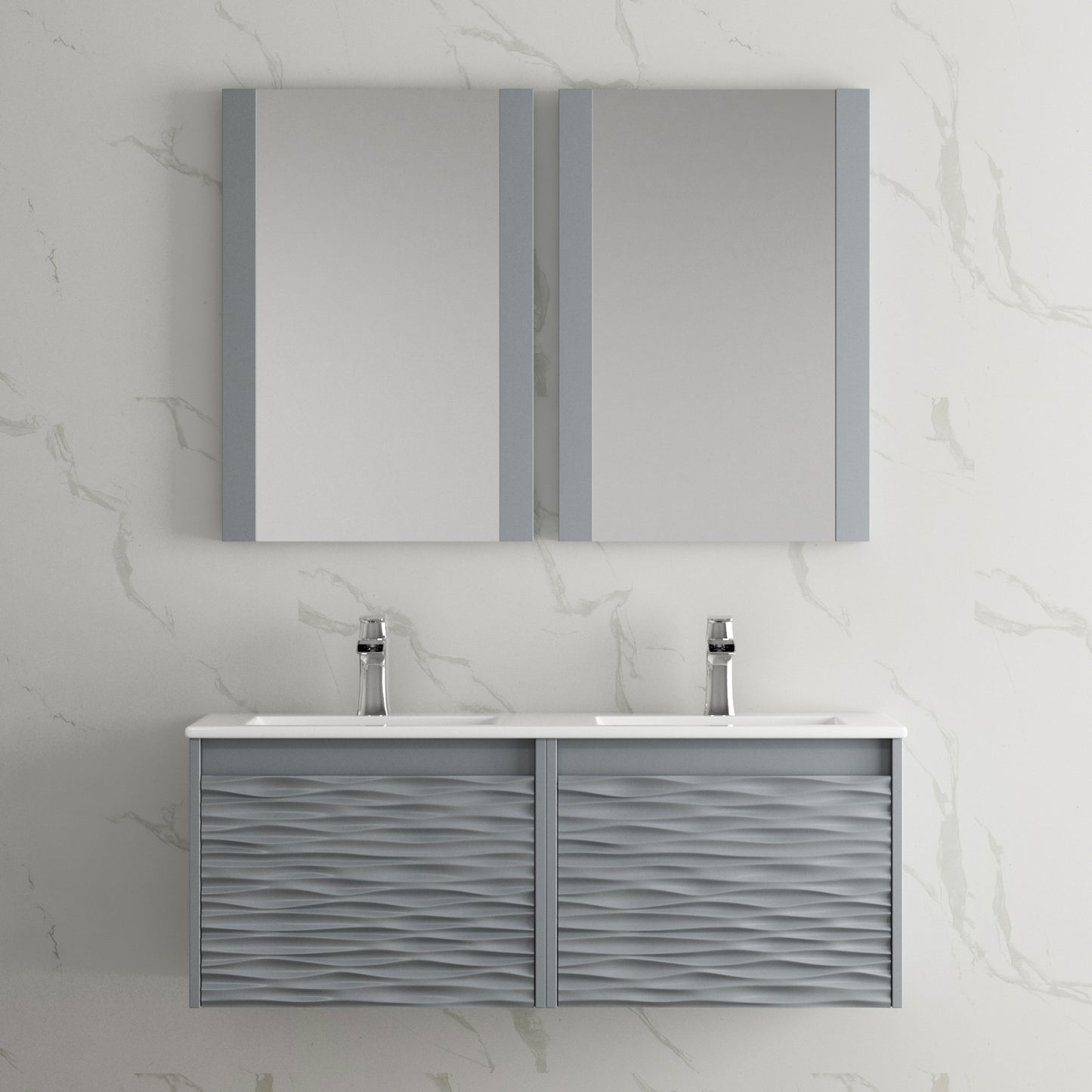 Paris 48 Inch Metal Gray Vanity