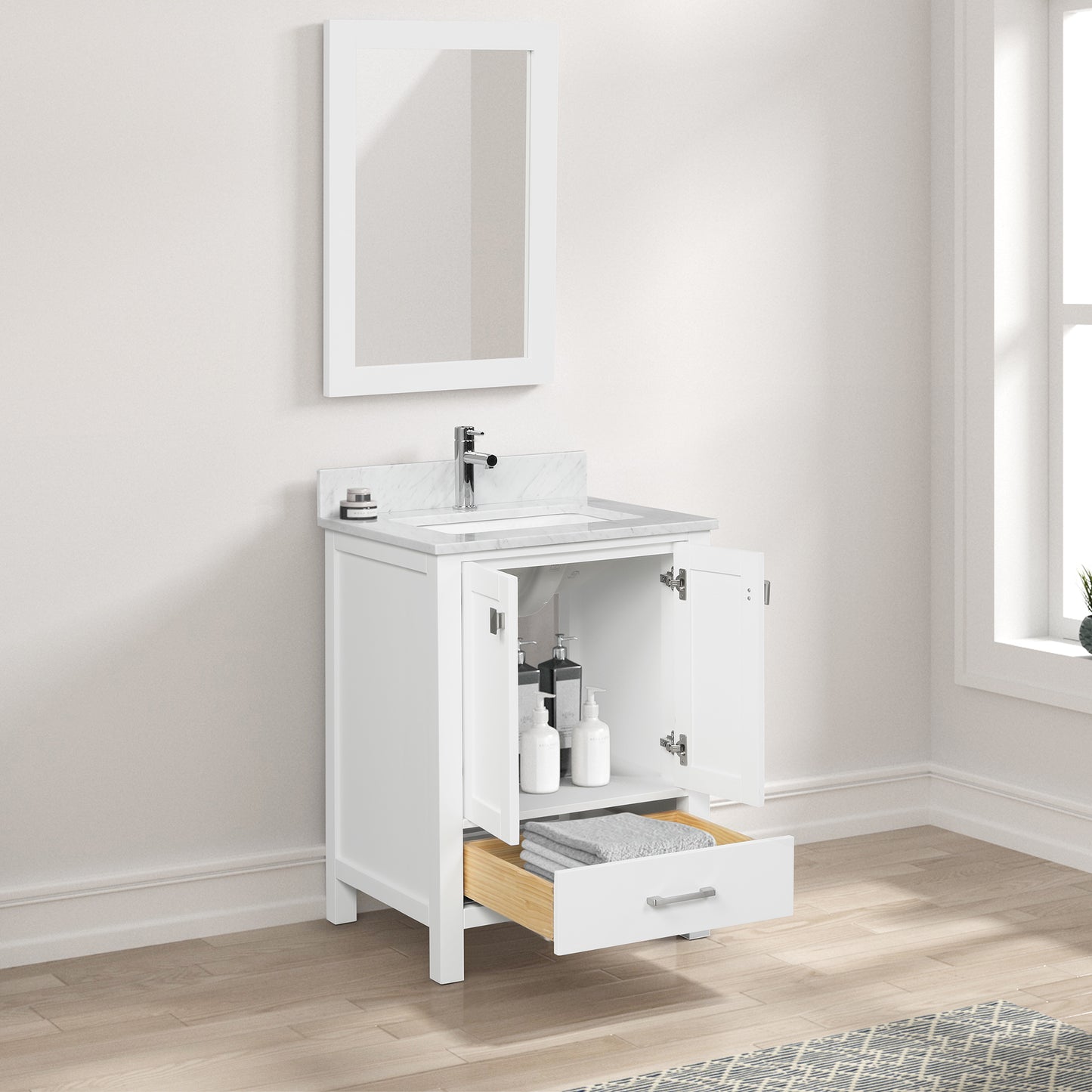 Geneva 24″ Matte White Vanity