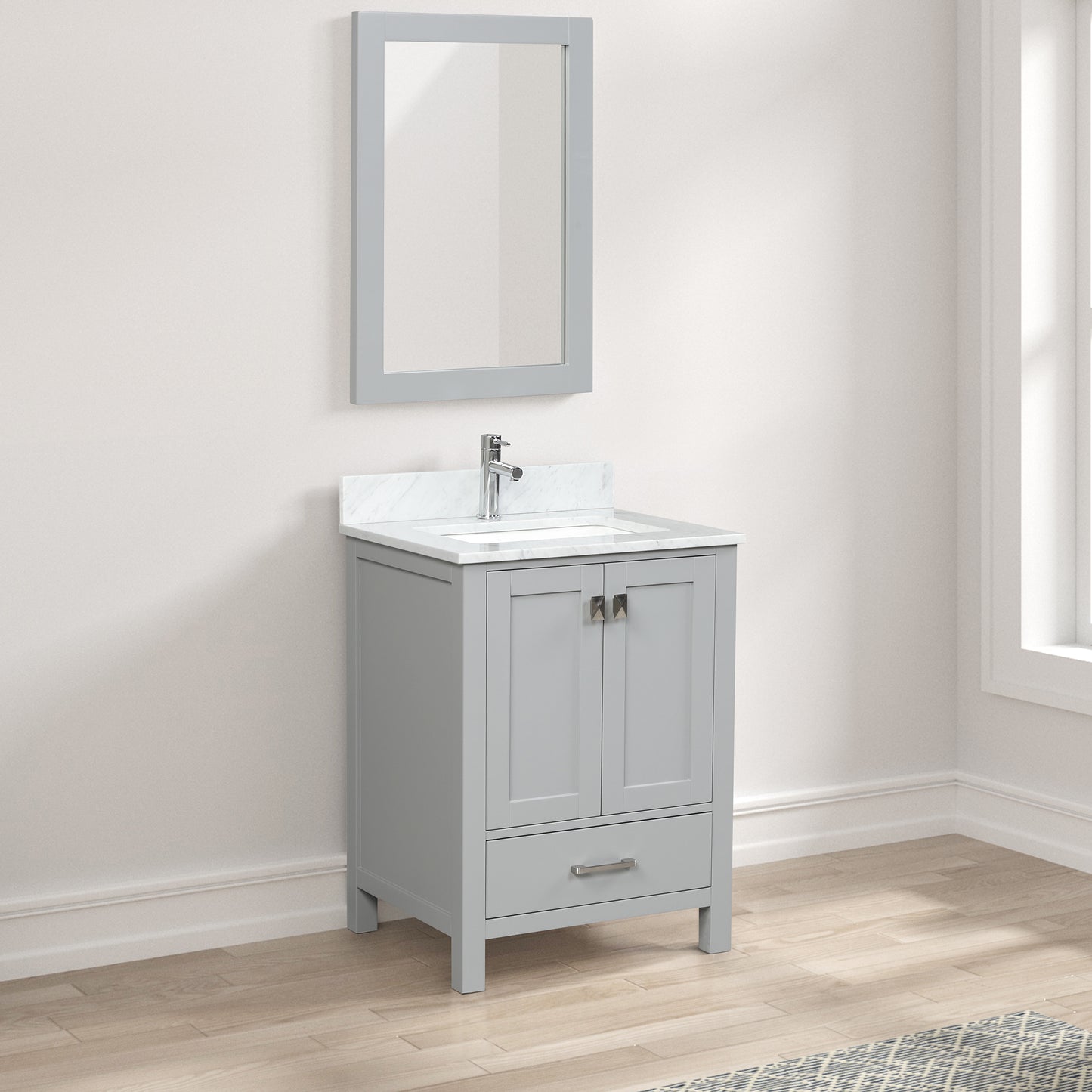 Geneva 24″ Metal Grey Vanity