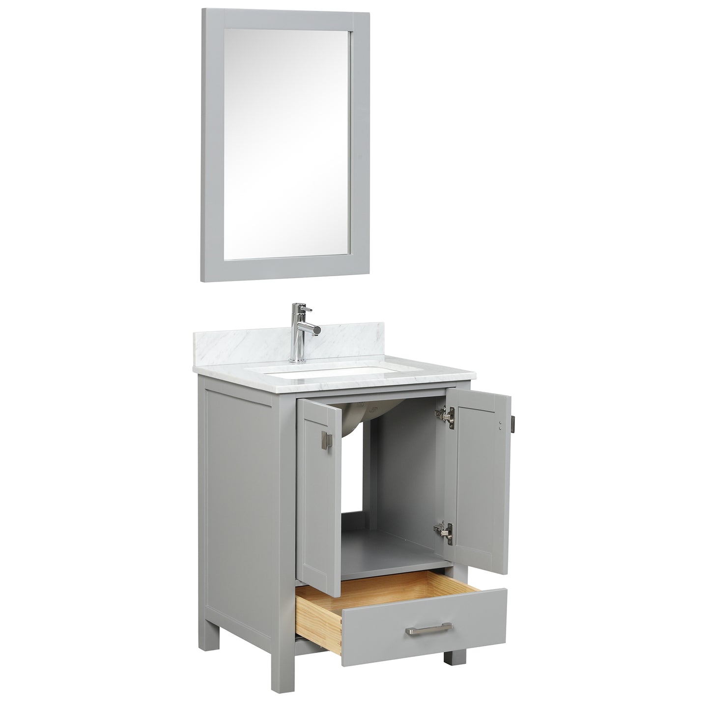 Geneva 24″ Metal Grey Vanity