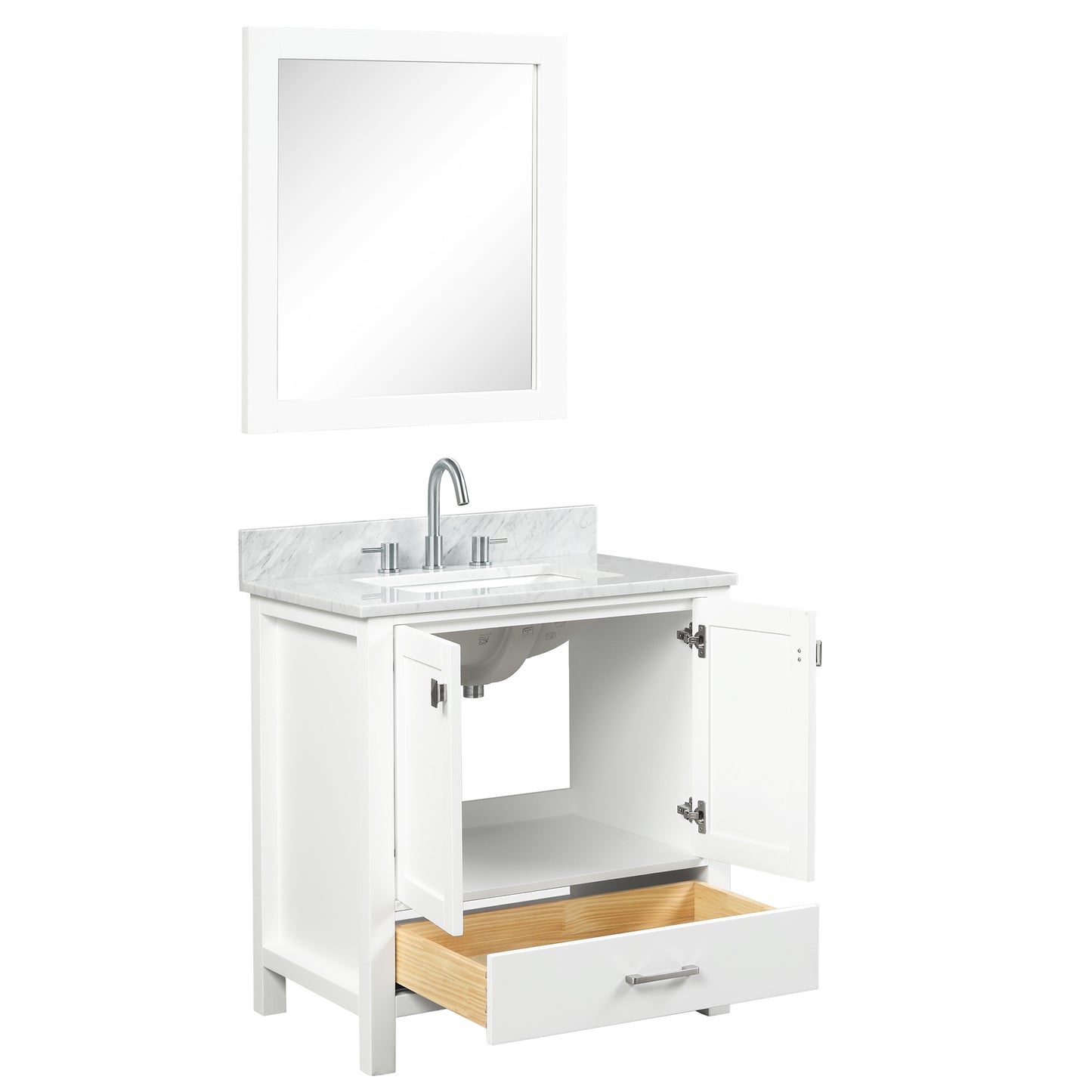 Geneva 30″ Matte White Vanity