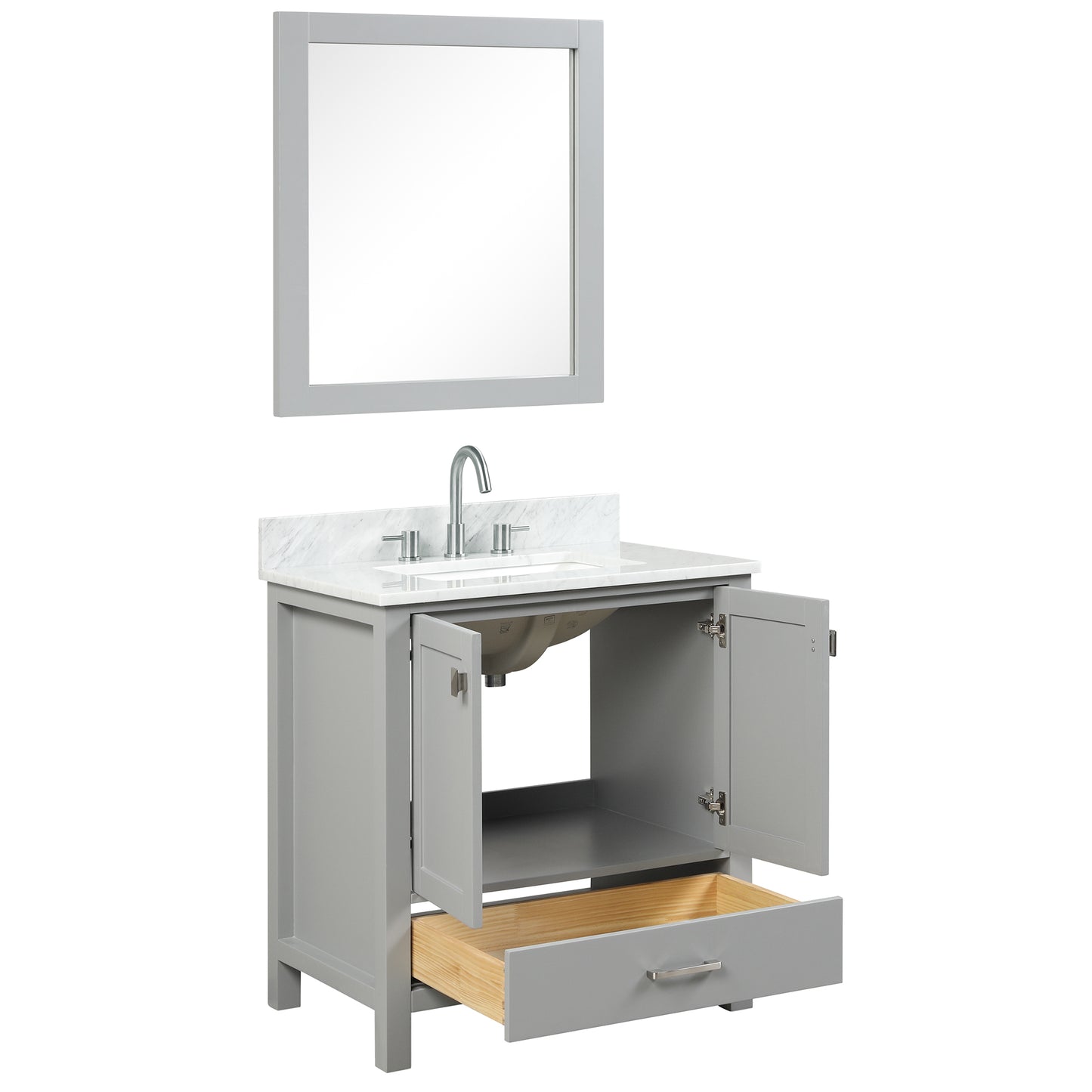 Geneva 30″ Metal Gray Vanity