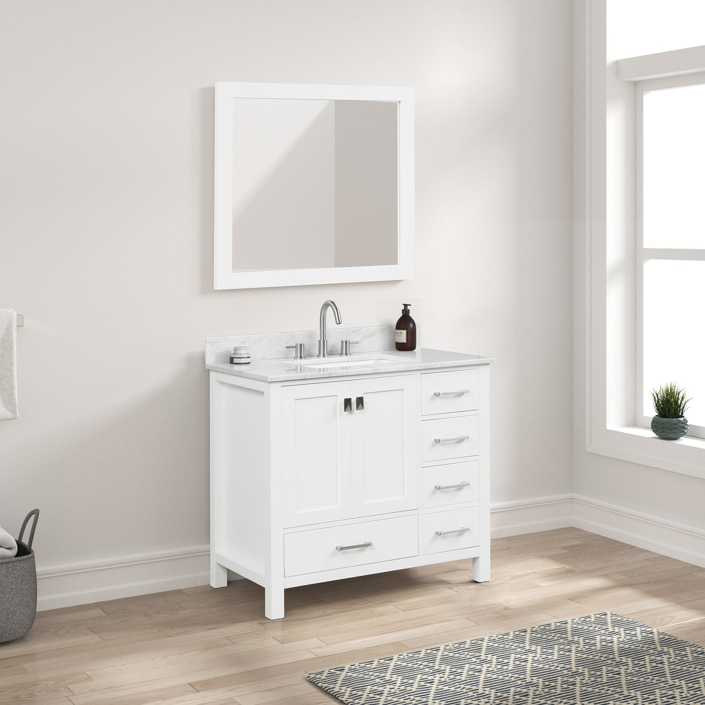 Geneva 36″ Matte White Vanity