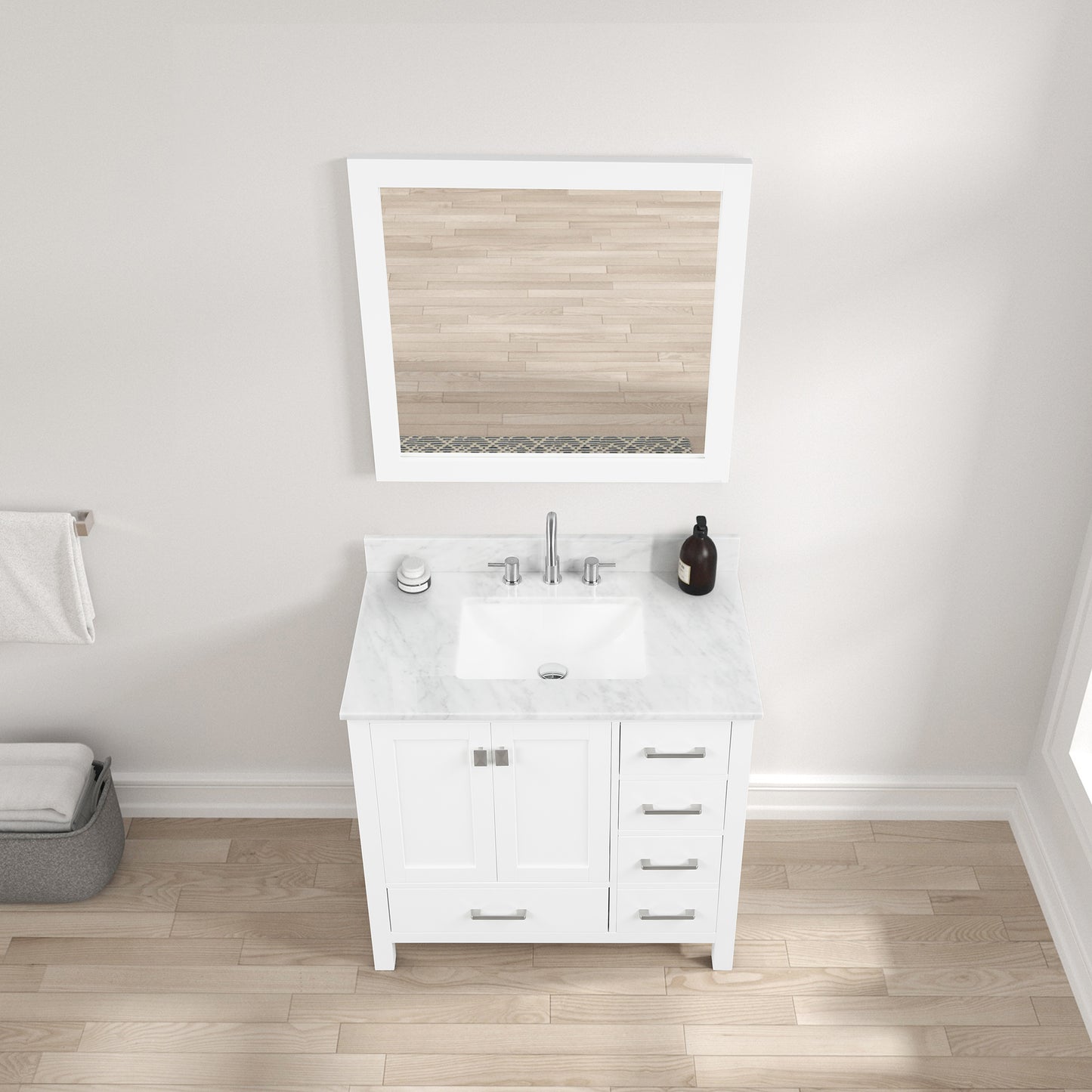 Geneva 36″ Matte White Vanity