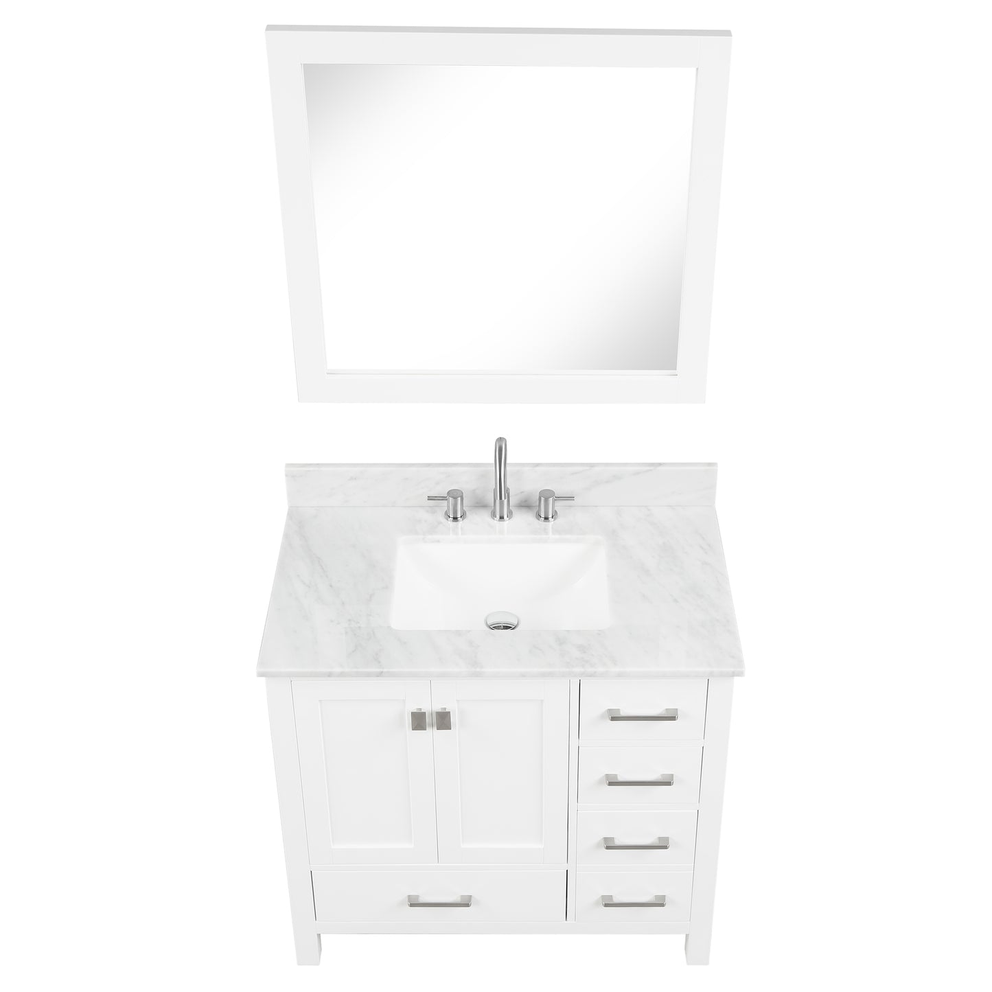 Geneva 36″ Matte White Vanity