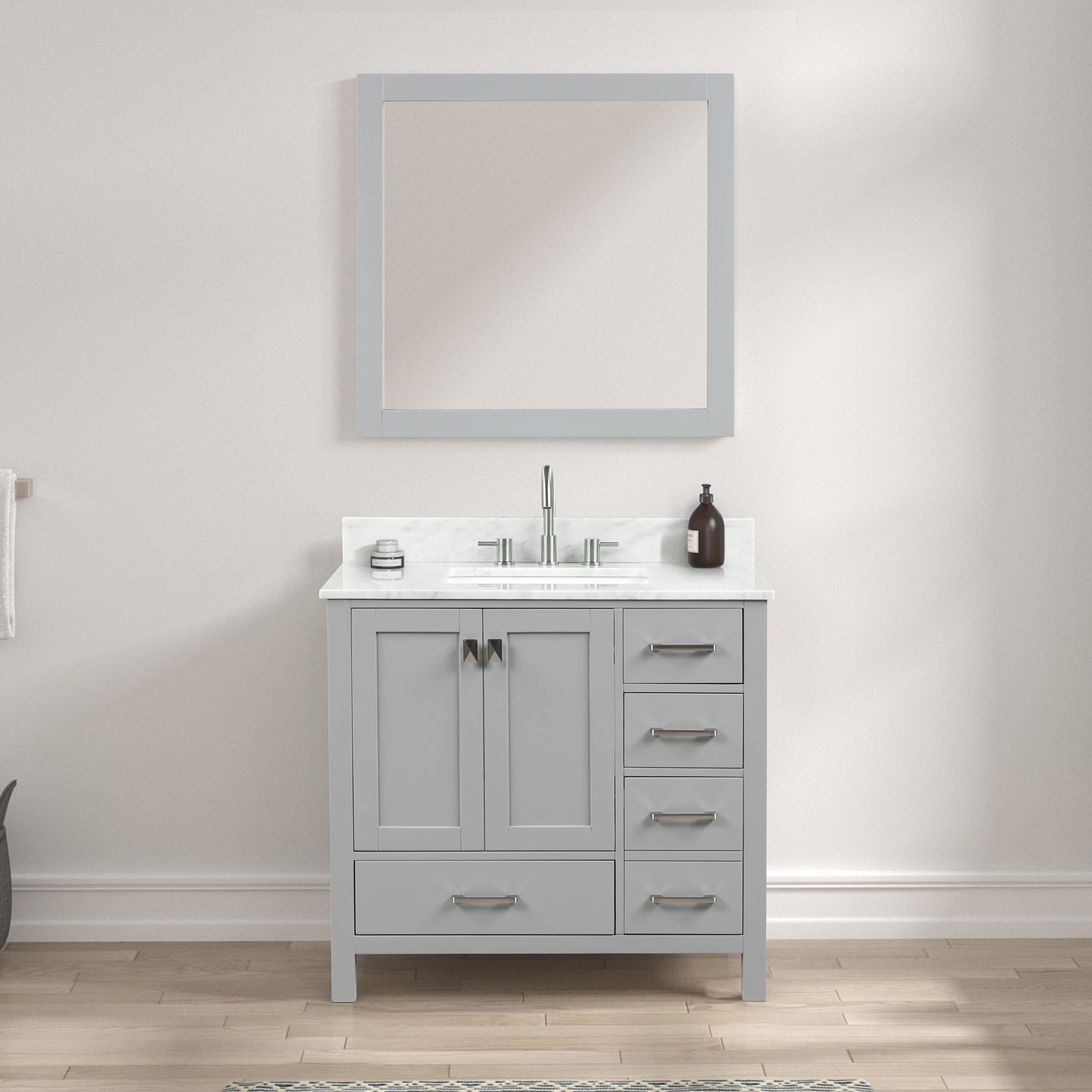 Geneva 36″ Metal Grey Vanity