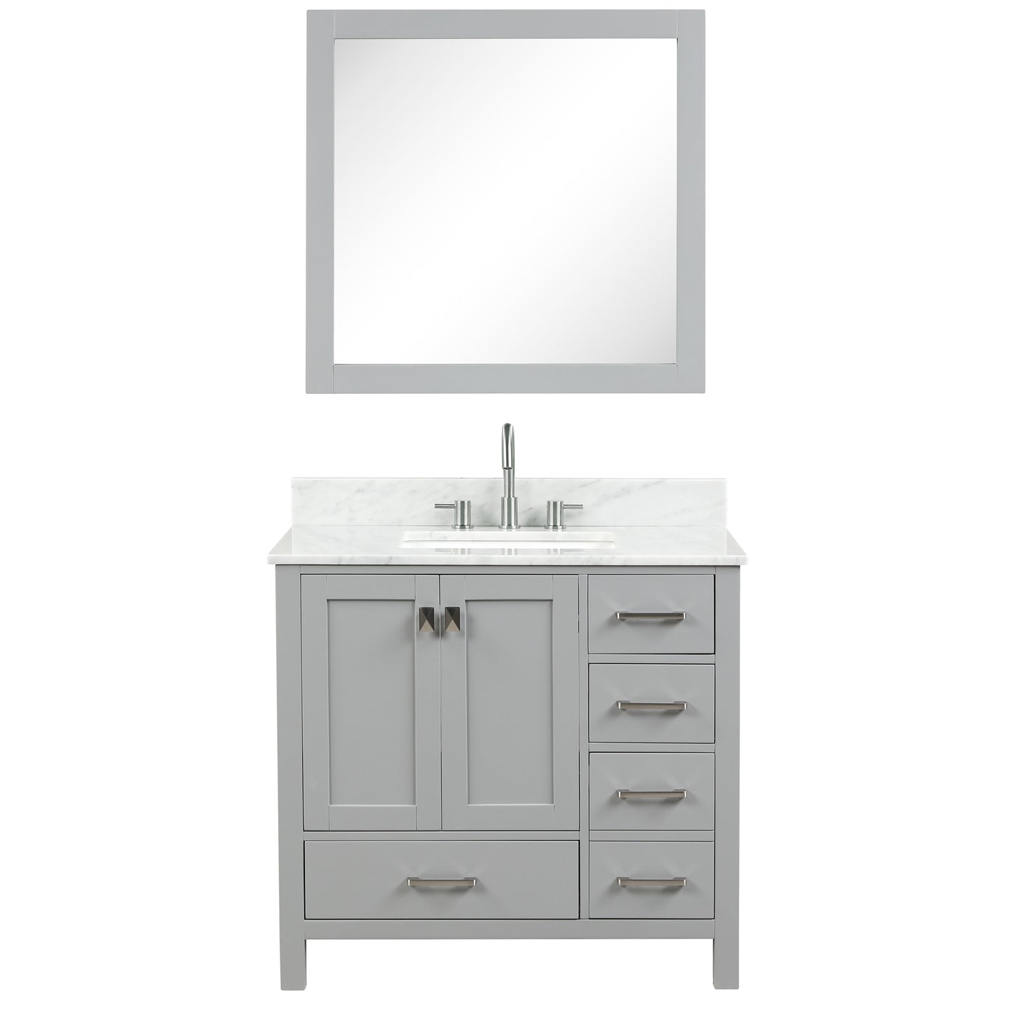 Geneva 36″ Metal Grey Vanity
