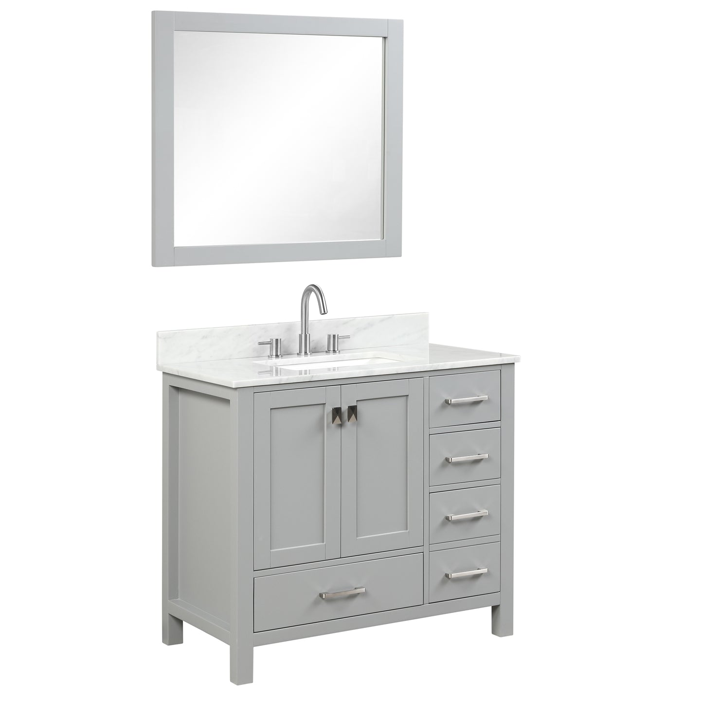 Geneva 36″ Metal Grey Vanity